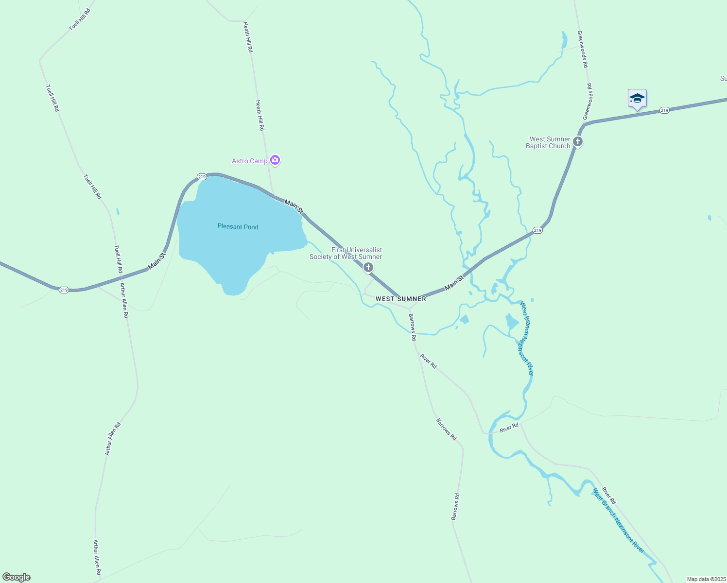 map of restaurants, bars, coffee shops, grocery stores, and more near 15 Front Street in Sumner