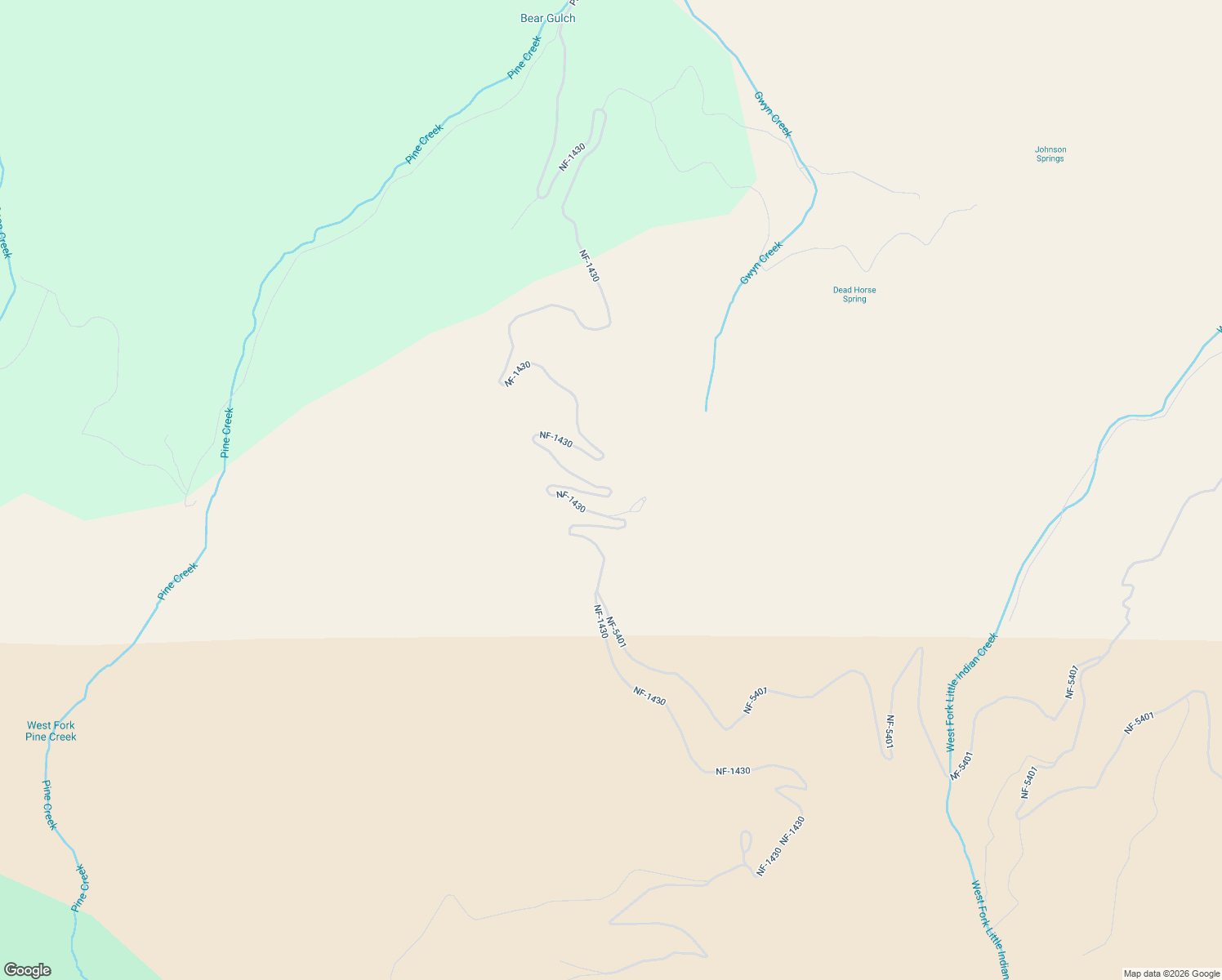 map of restaurants, bars, coffee shops, grocery stores, and more near National Forest Development Road 1430 in John Day