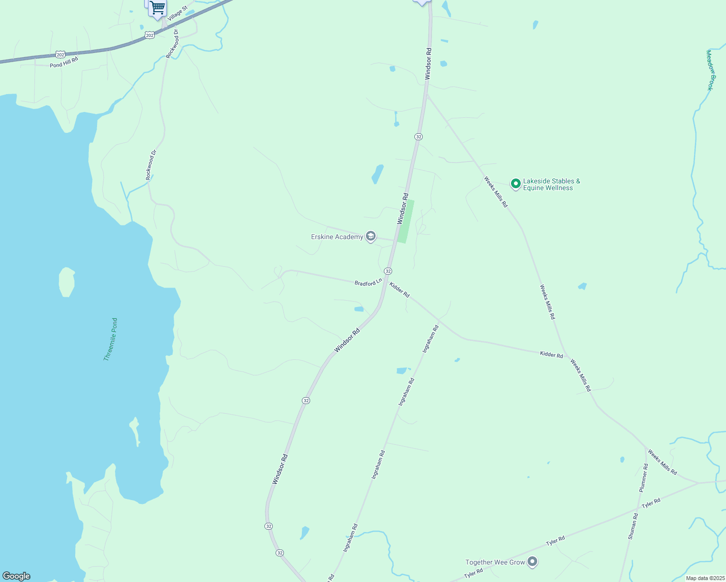 map of restaurants, bars, coffee shops, grocery stores, and more near 26 Bradford Lane in China