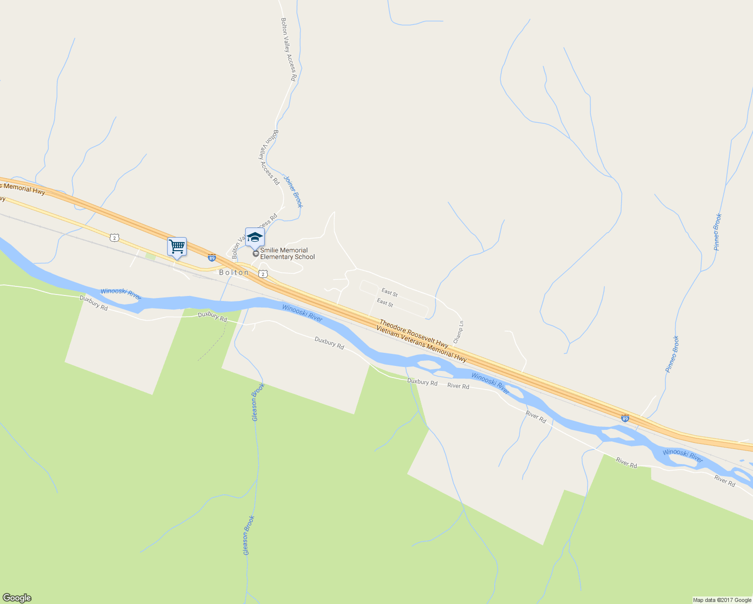 map of restaurants, bars, coffee shops, grocery stores, and more near 70 East Street in Bolton