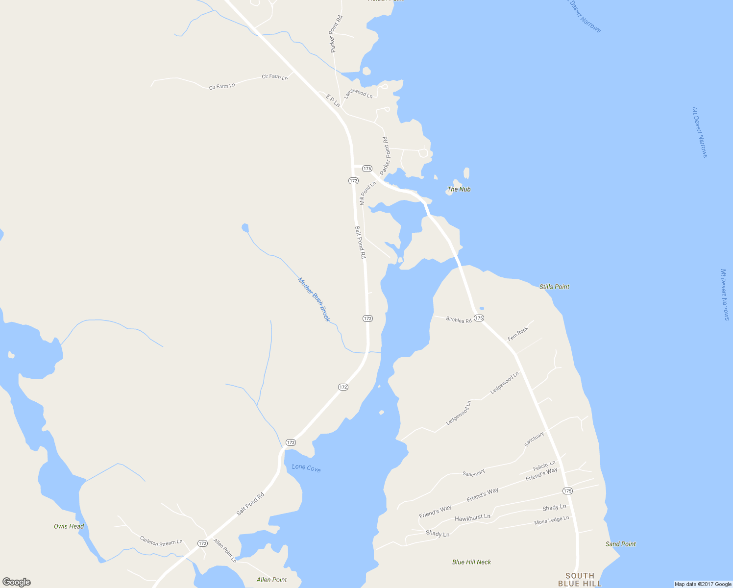 map of restaurants, bars, coffee shops, grocery stores, and more near 8 Salt Pond Road in Blue Hill