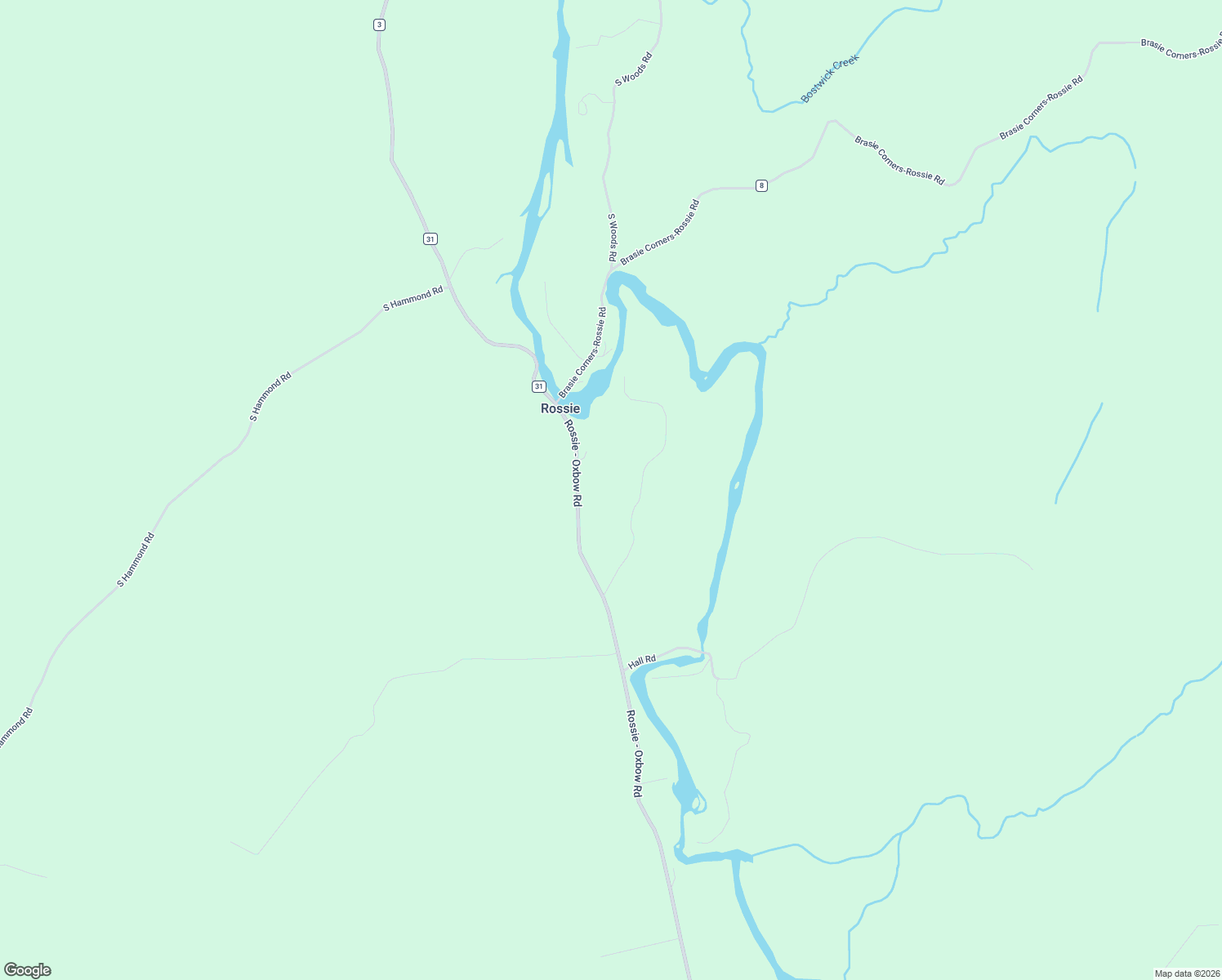 map of restaurants, bars, coffee shops, grocery stores, and more near 1224-1240 Rossie-Oxbow Road in Hammond