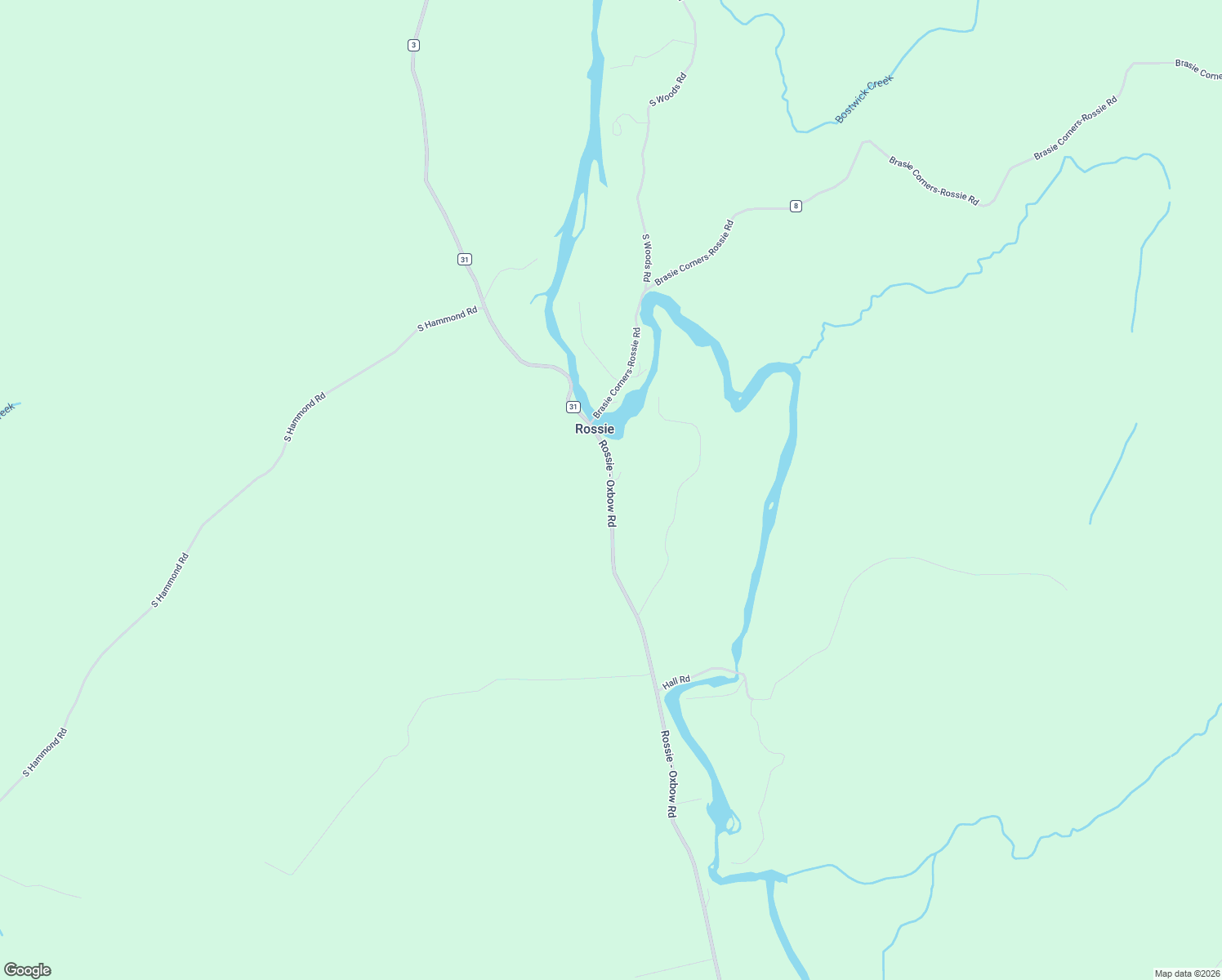 map of restaurants, bars, coffee shops, grocery stores, and more near 1240 Rossie-Oxbow Rd in Hammond