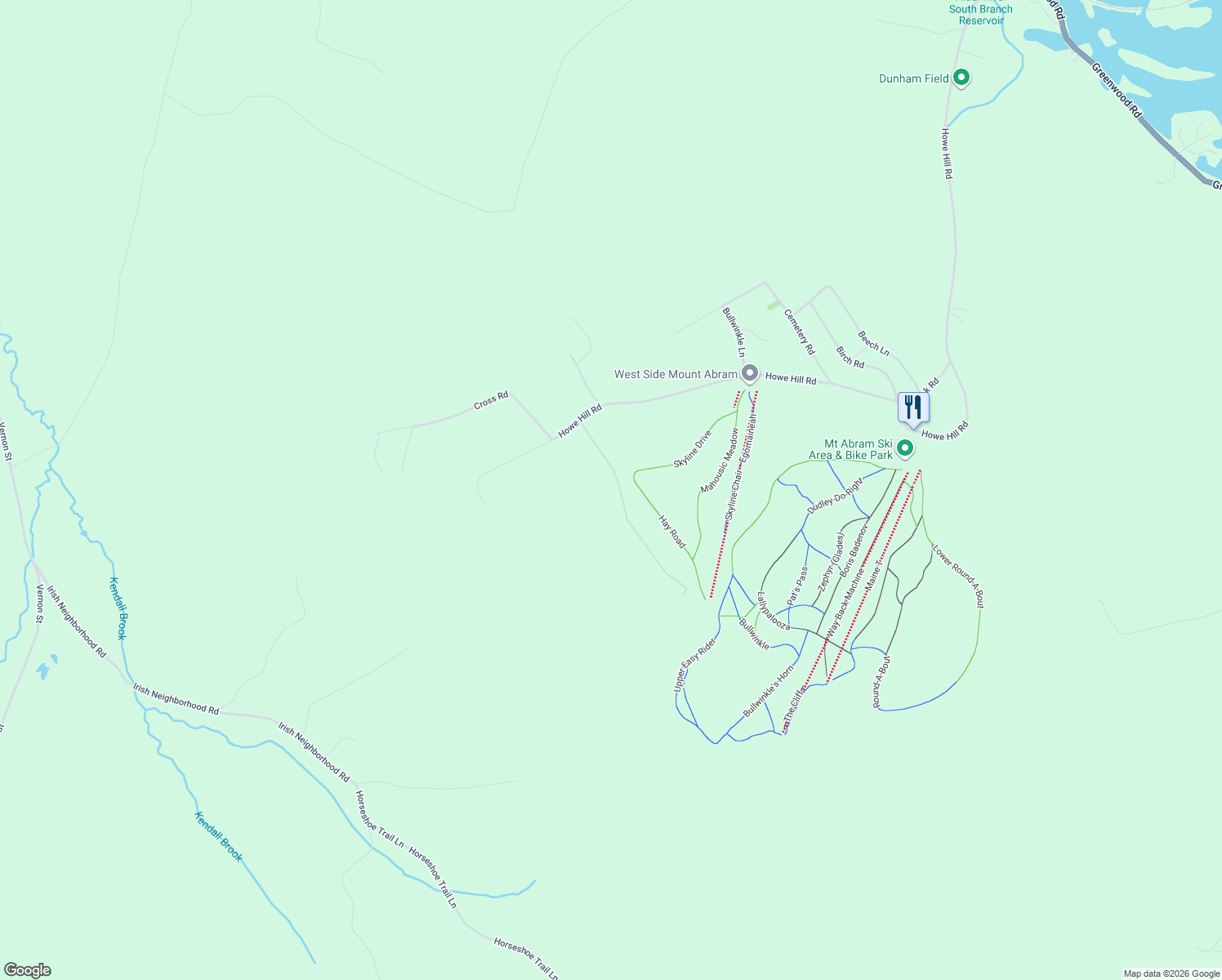 map of restaurants, bars, coffee shops, grocery stores, and more near 45 Bear Lane in Greenwood