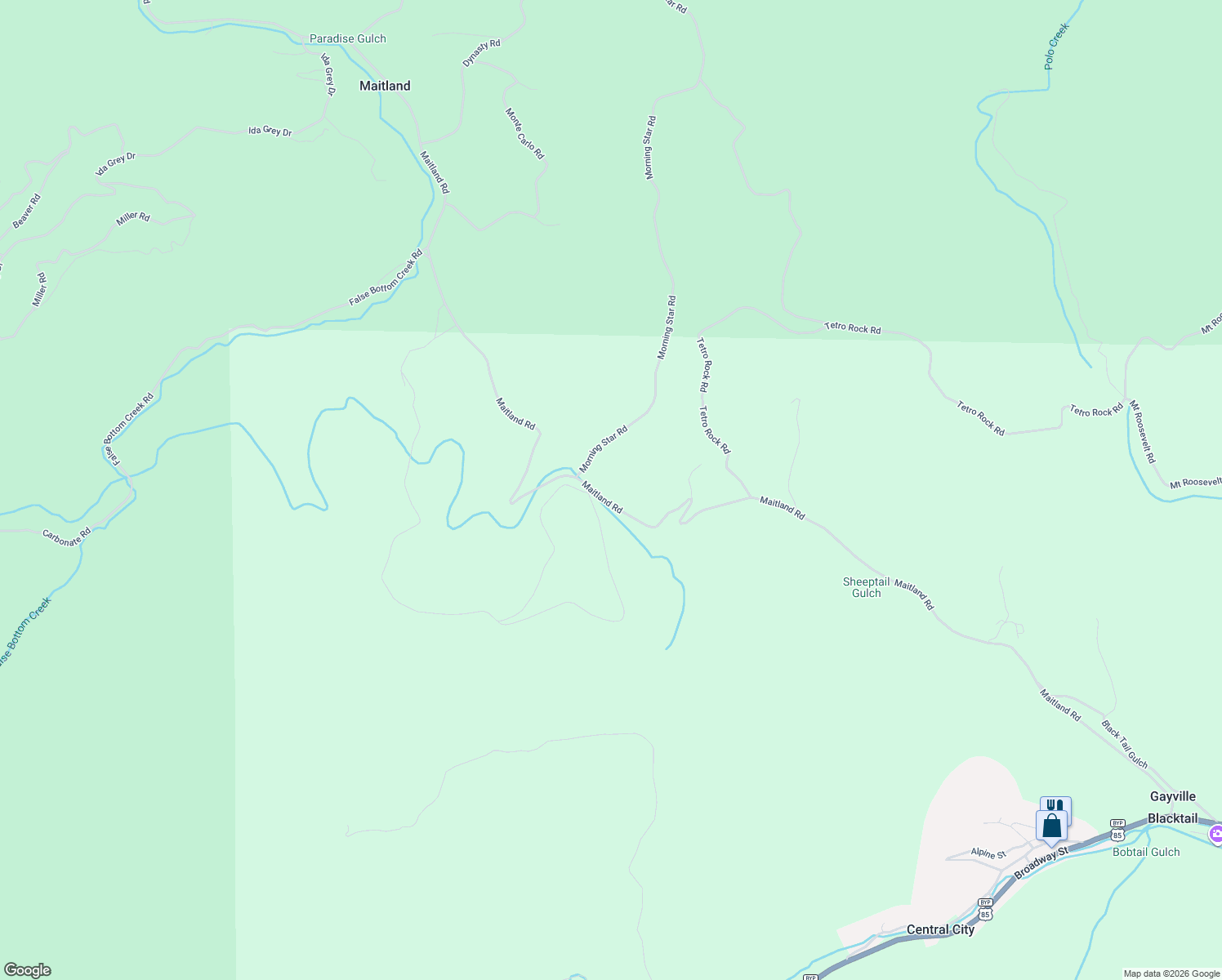 map of restaurants, bars, coffee shops, grocery stores, and more near in Lead