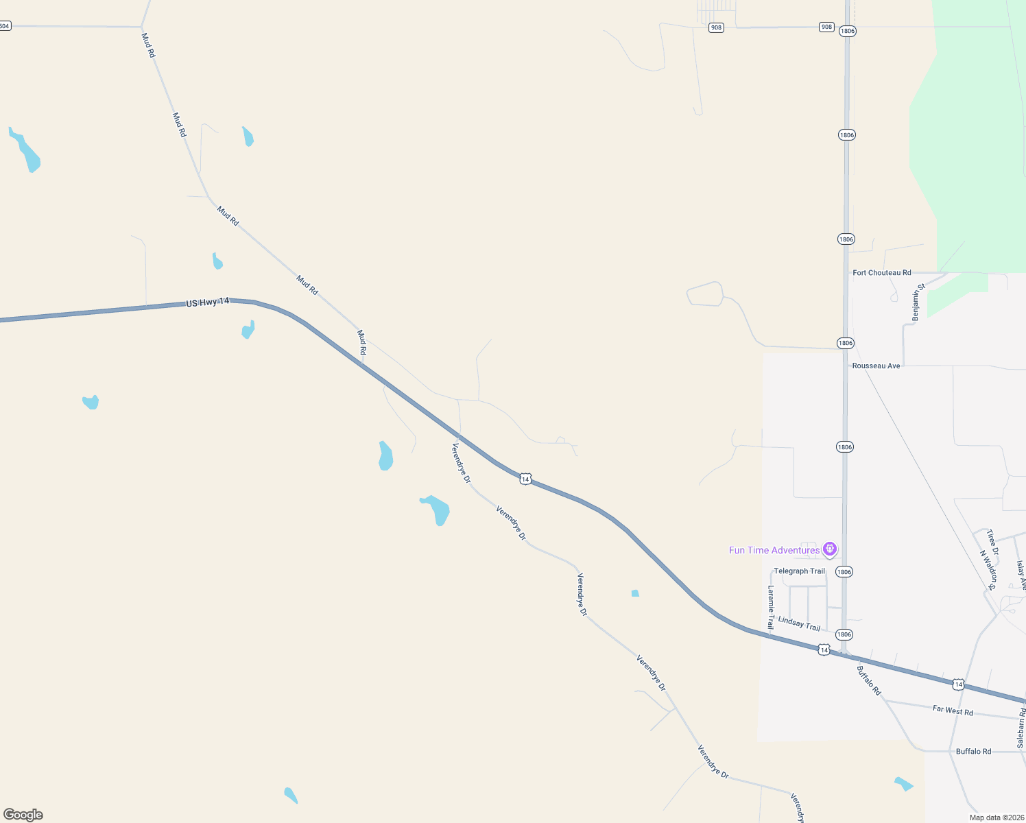 map of restaurants, bars, coffee shops, grocery stores, and more near 28474 Musket Road in Fort Pierre