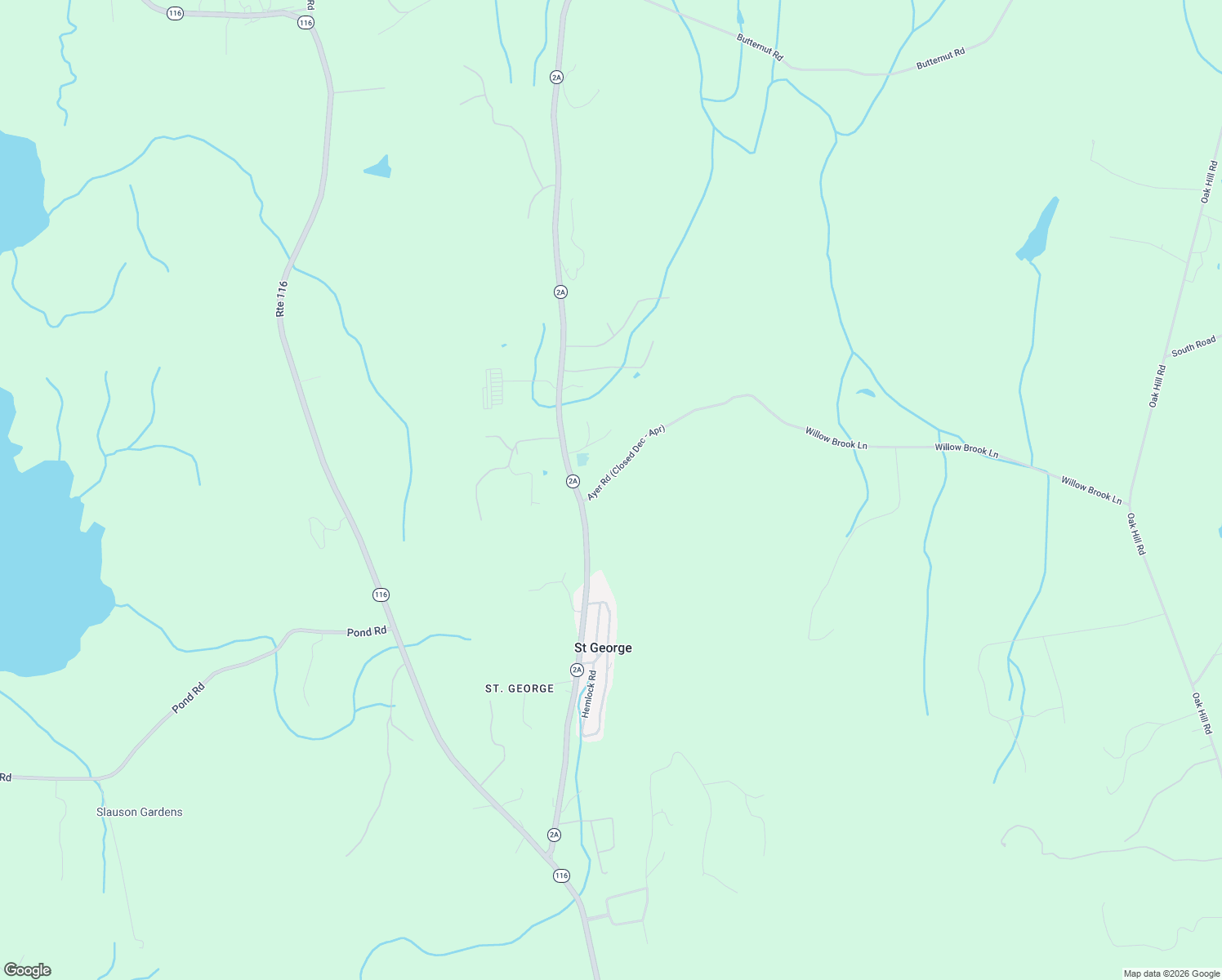 map of restaurants, bars, coffee shops, grocery stores, and more near 62 Ayer Road in Saint George