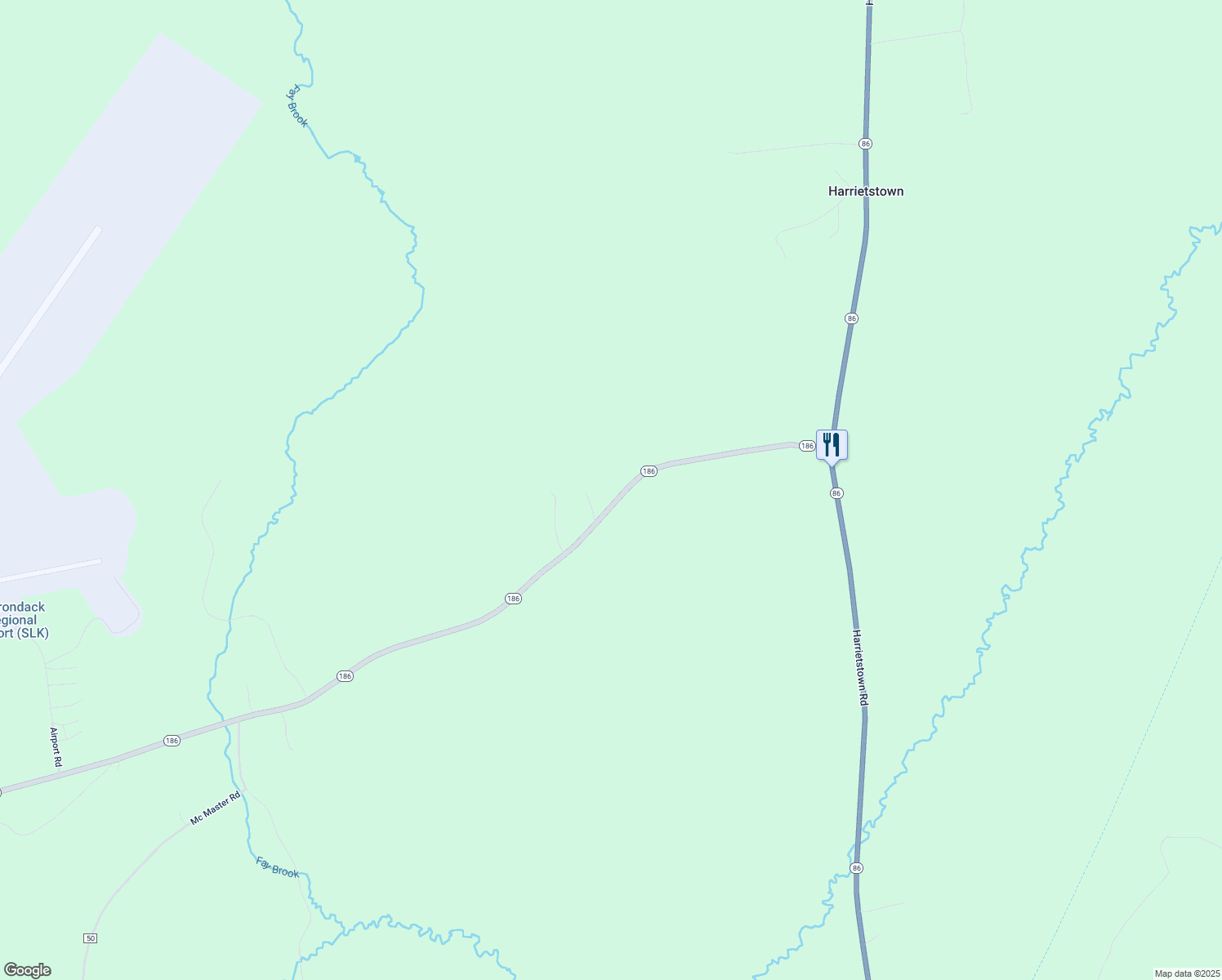 map of restaurants, bars, coffee shops, grocery stores, and more near 695 New York 186 in Saranac Lake