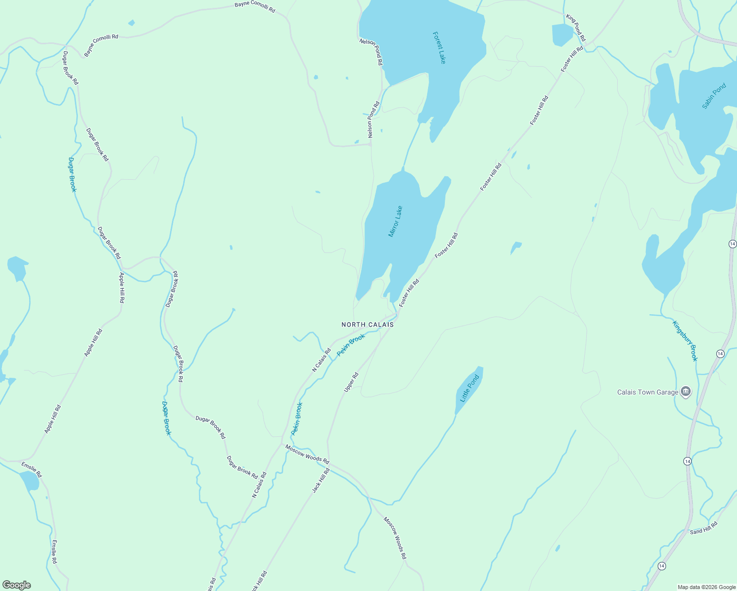 map of restaurants, bars, coffee shops, grocery stores, and more near 222 Nelson Pond Road in Calais