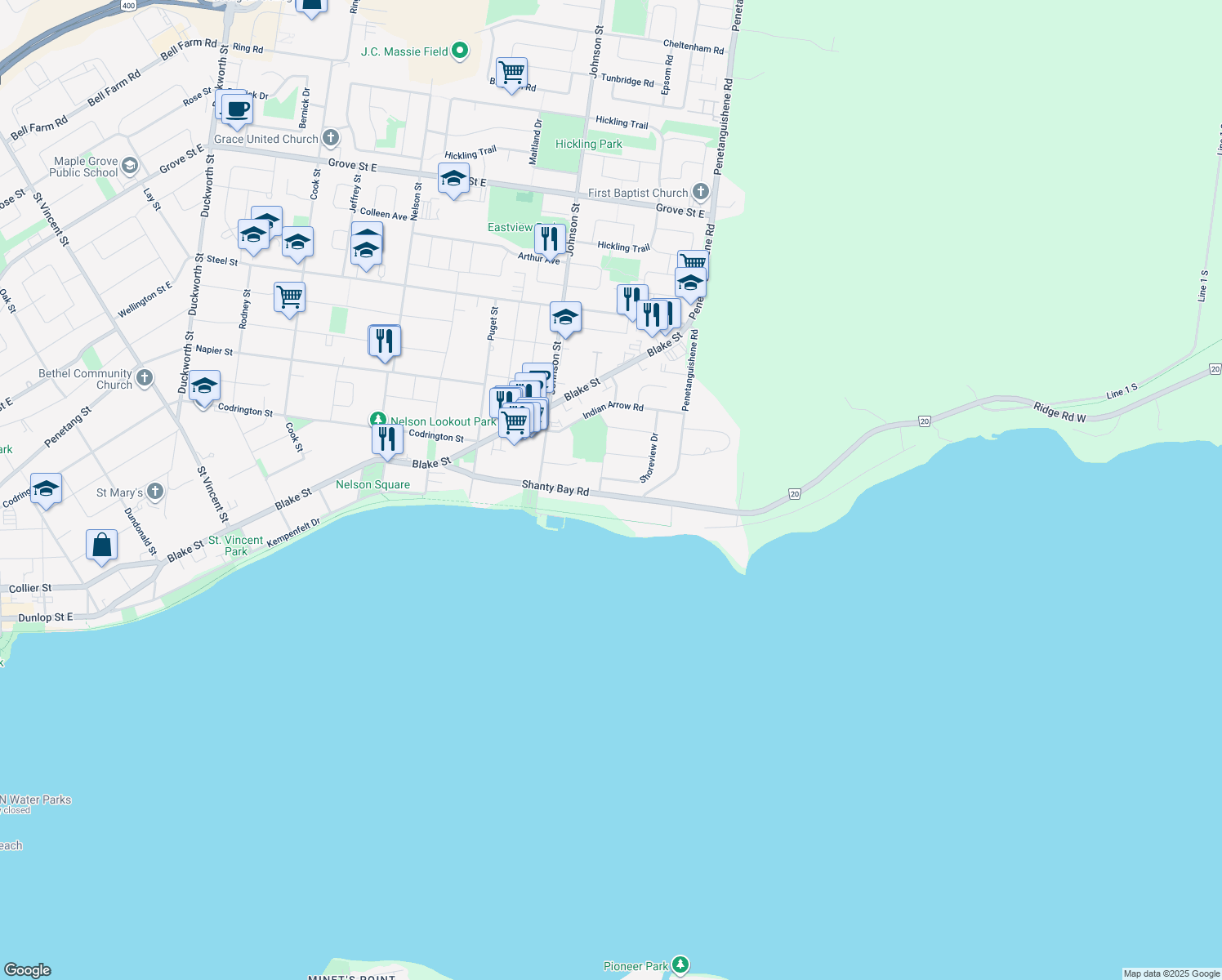 140 Shanty Bay Road, Barrie ON Walk Score