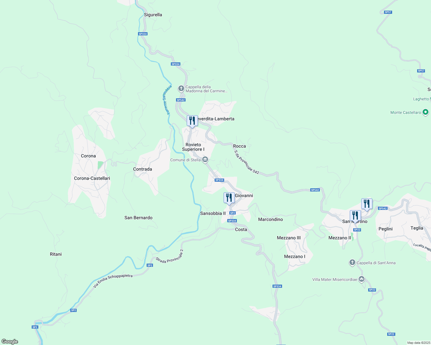 map of restaurants, bars, coffee shops, grocery stores, and more near in San Giovanni
