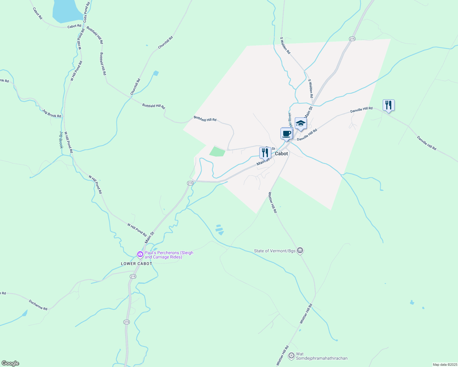 map of restaurants, bars, coffee shops, grocery stores, and more near 2600 Main Street in Marshfield