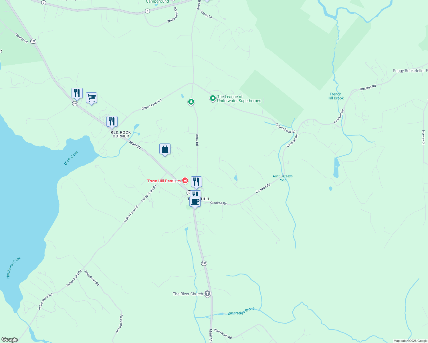 map of restaurants, bars, coffee shops, grocery stores, and more near 72 Fern Meadow Drive in Bar Harbor
