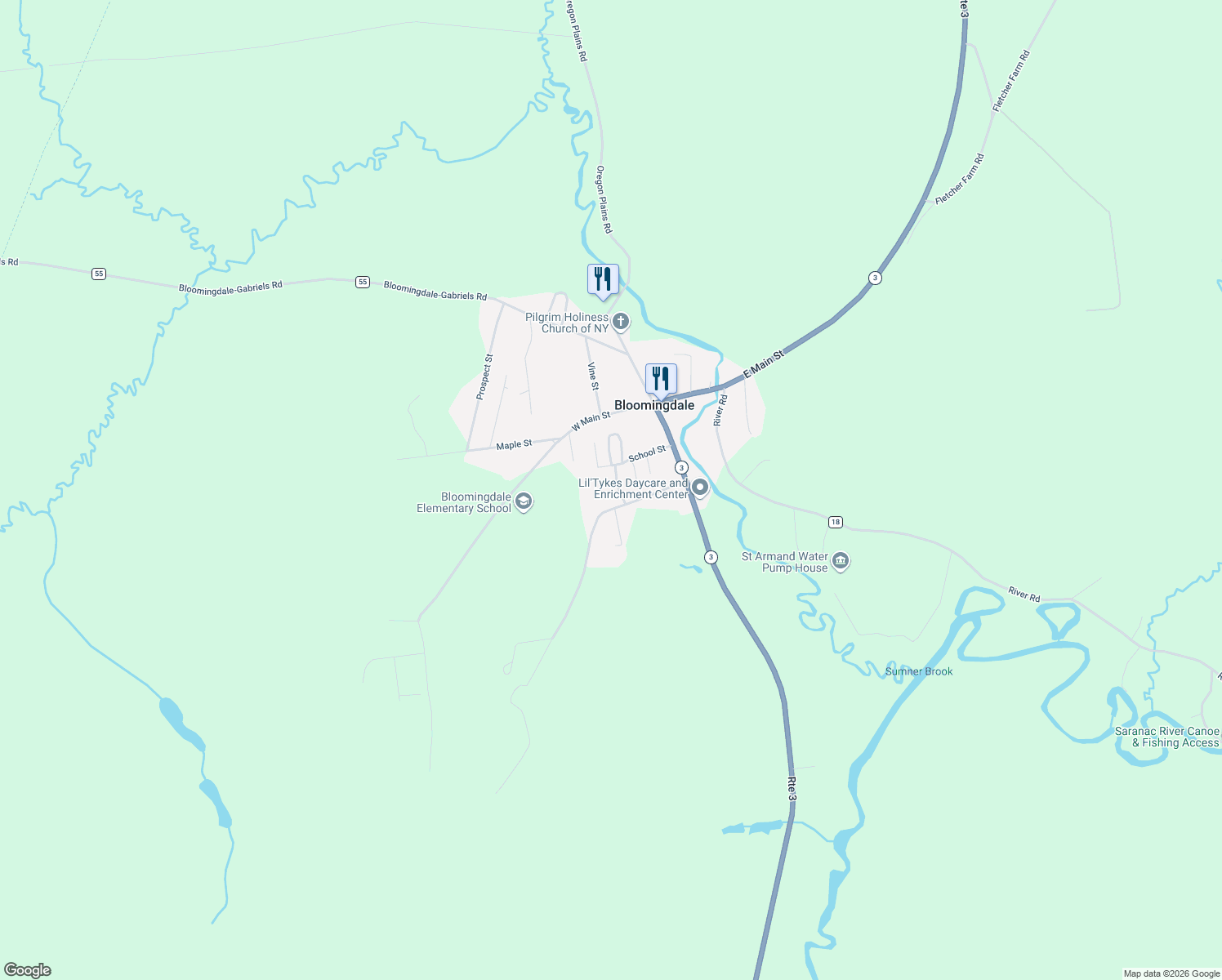 map of restaurants, bars, coffee shops, grocery stores, and more near 9 Maggie Way in Bloomingdale