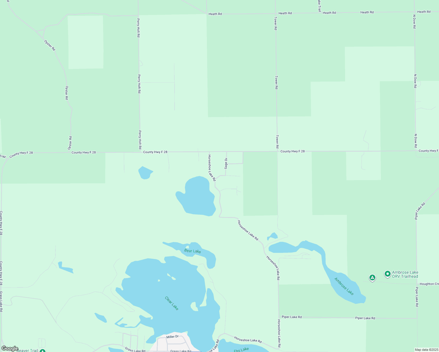 map of restaurants, bars, coffee shops, grocery stores, and more near West Oak Drive in West Branch