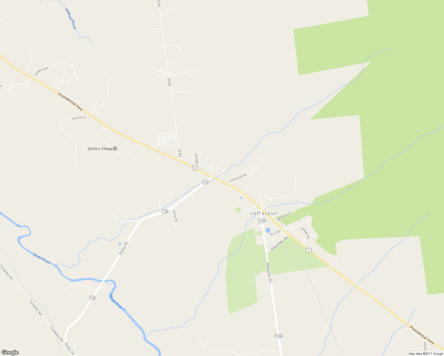 map of restaurants, bars, coffee shops, grocery stores, and more near 685 Presidential Highway in Jefferson