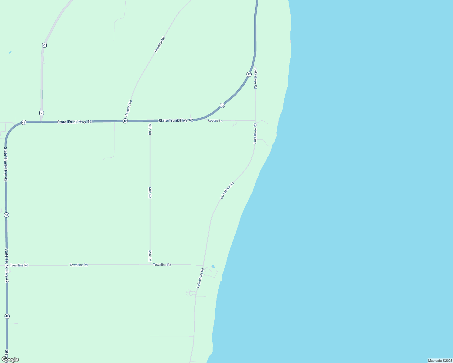 map of restaurants, bars, coffee shops, grocery stores, and more near N2729 Lakeshore Road in Kewaunee