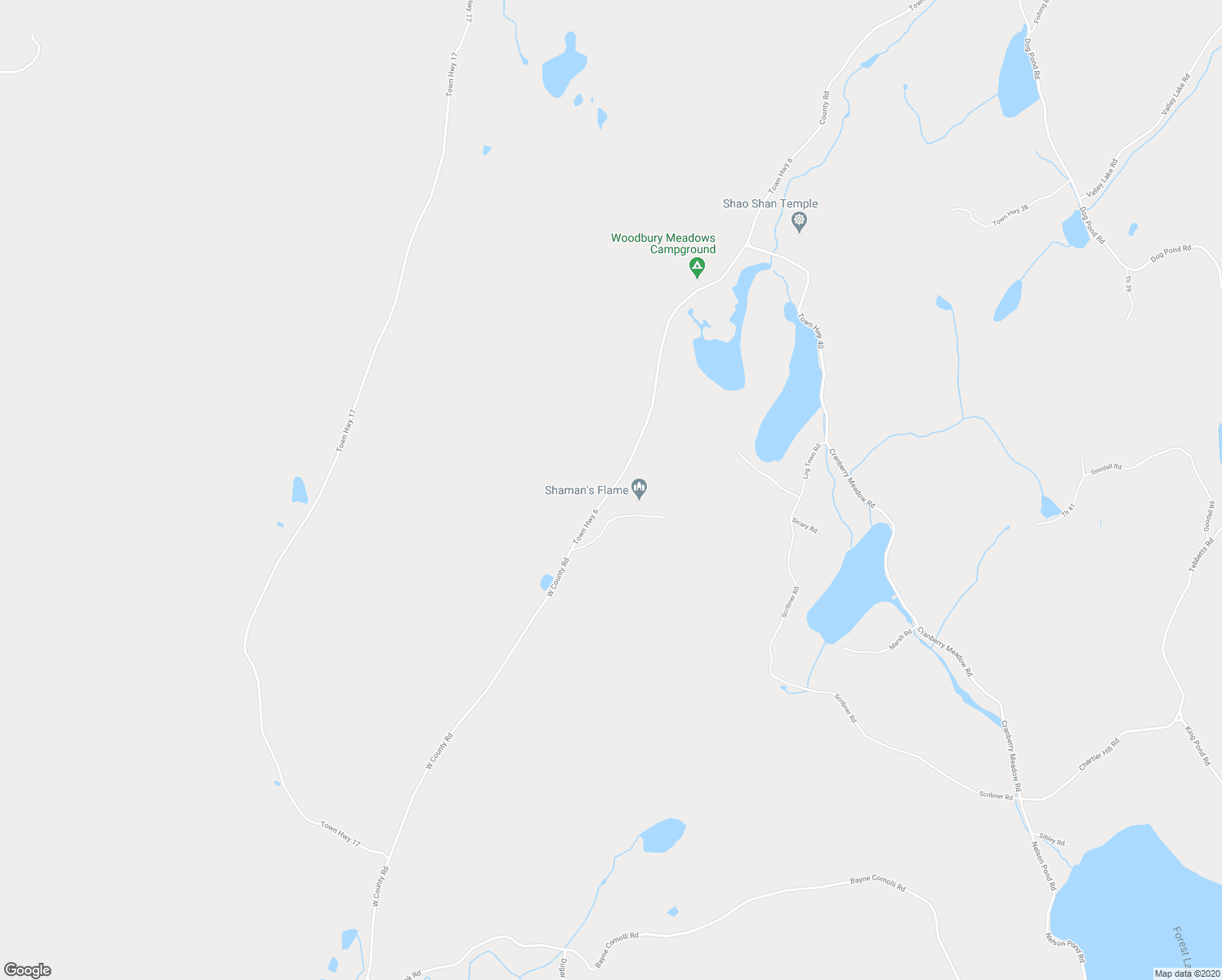 map of restaurants, bars, coffee shops, grocery stores, and more near 407 County Road in Woodbury