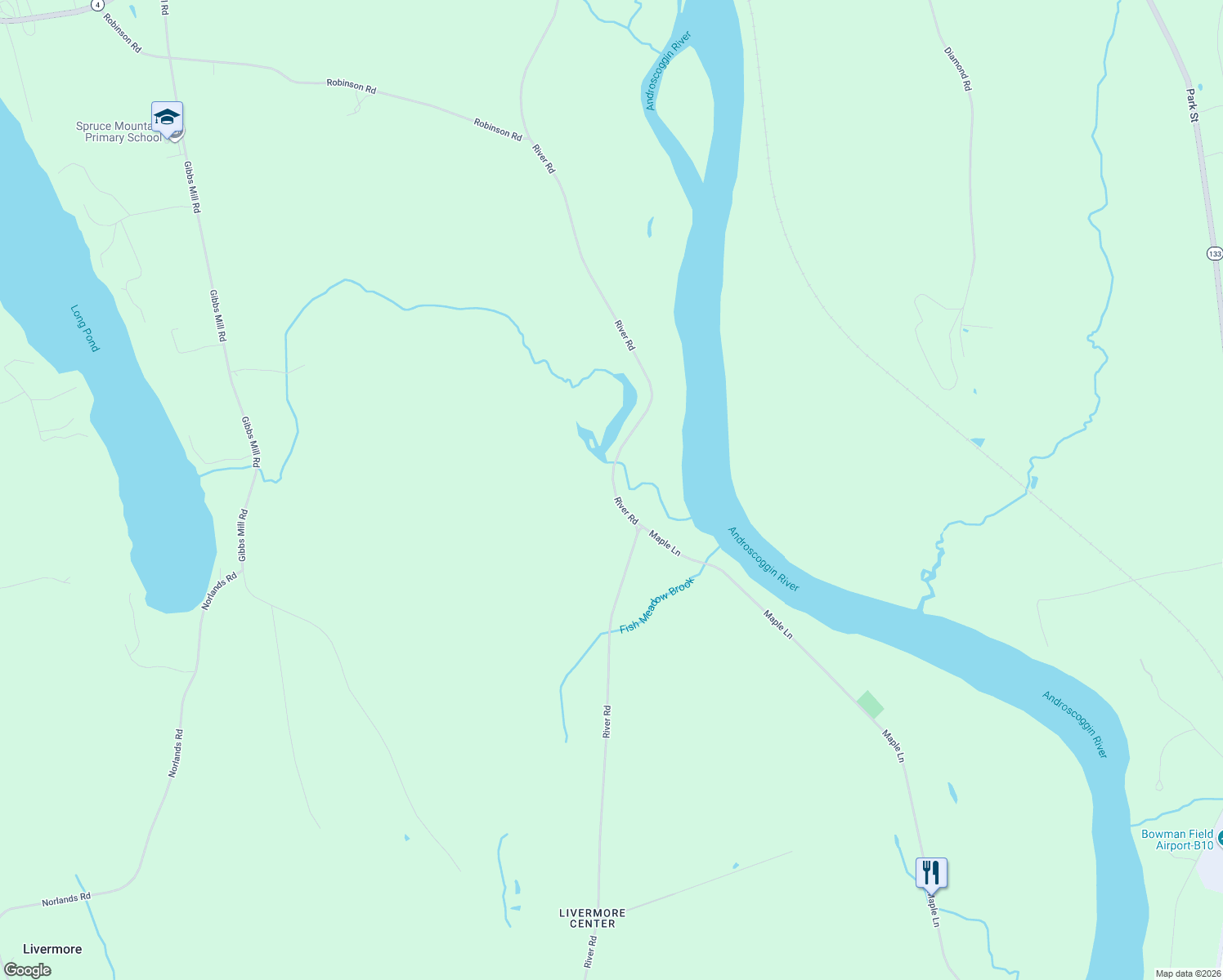 map of restaurants, bars, coffee shops, grocery stores, and more near 735 River Road in Livermore