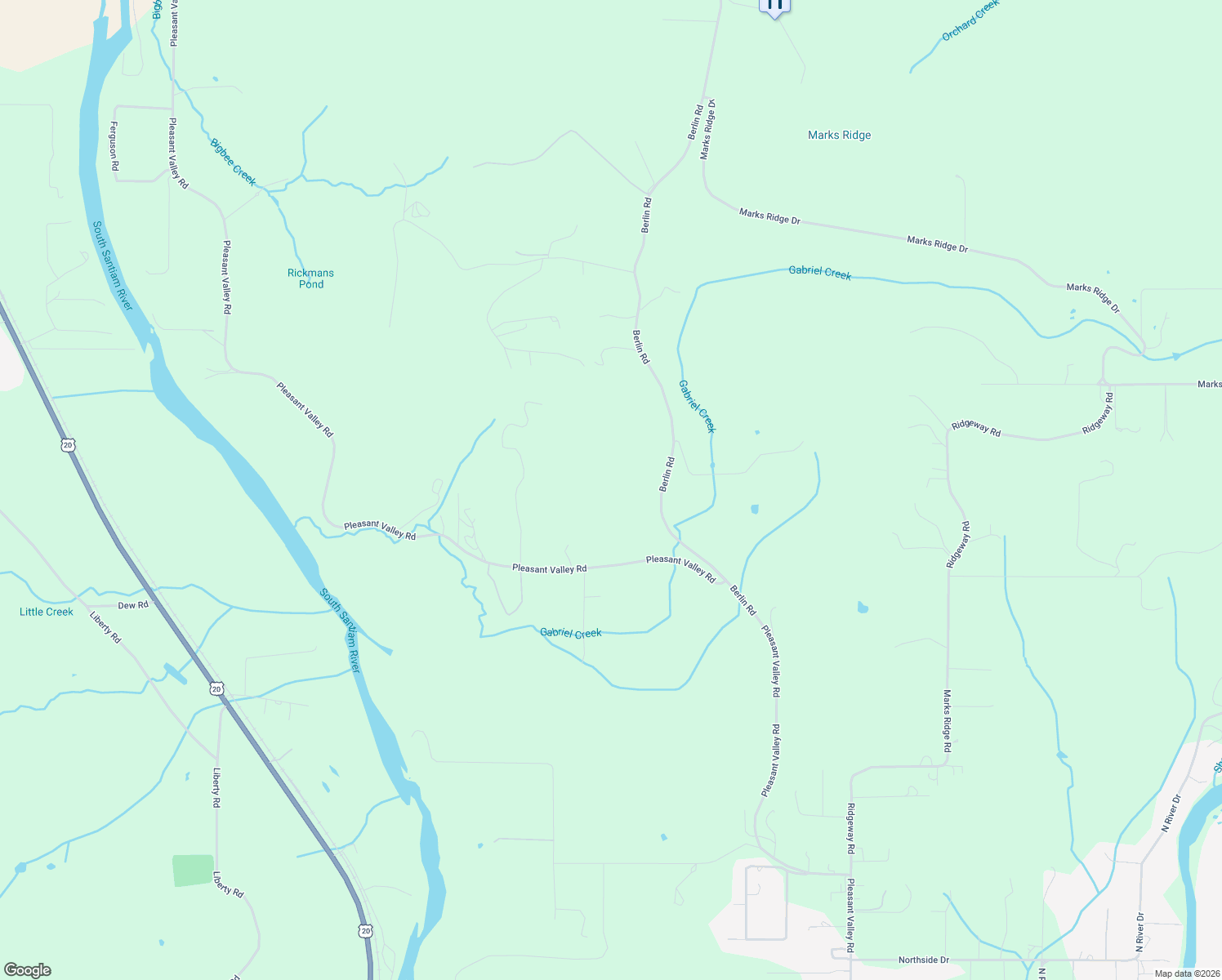 map of restaurants, bars, coffee shops, grocery stores, and more near 28383 Pleasant Valley Road in Sweet Home