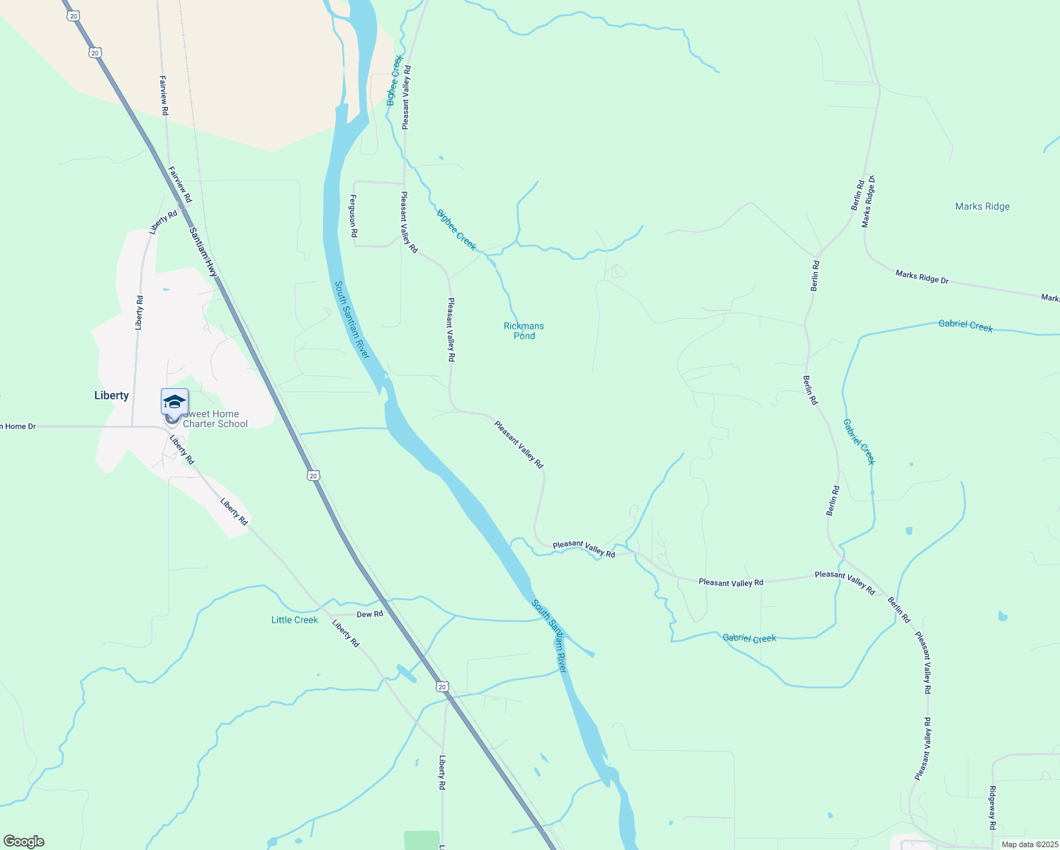map of restaurants, bars, coffee shops, grocery stores, and more near 28725 Pleasant Valley Rd in Sweet Home
