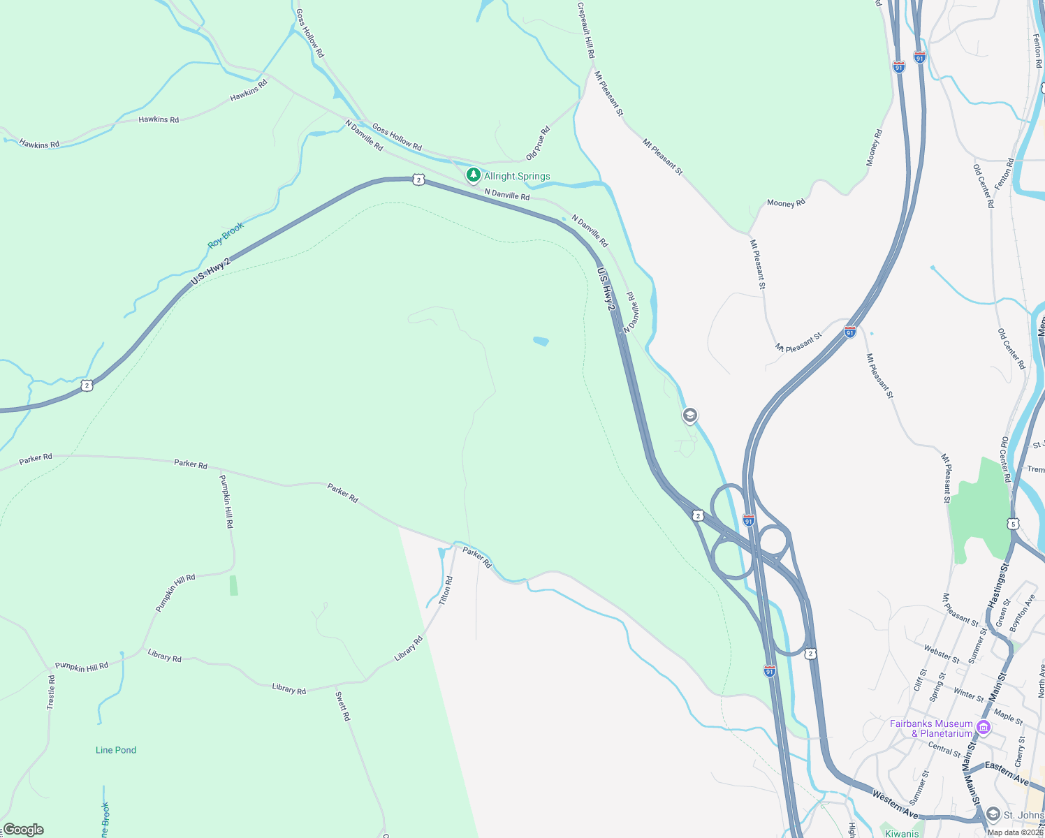 map of restaurants, bars, coffee shops, grocery stores, and more near 810 Farr Road in Saint Johnsbury