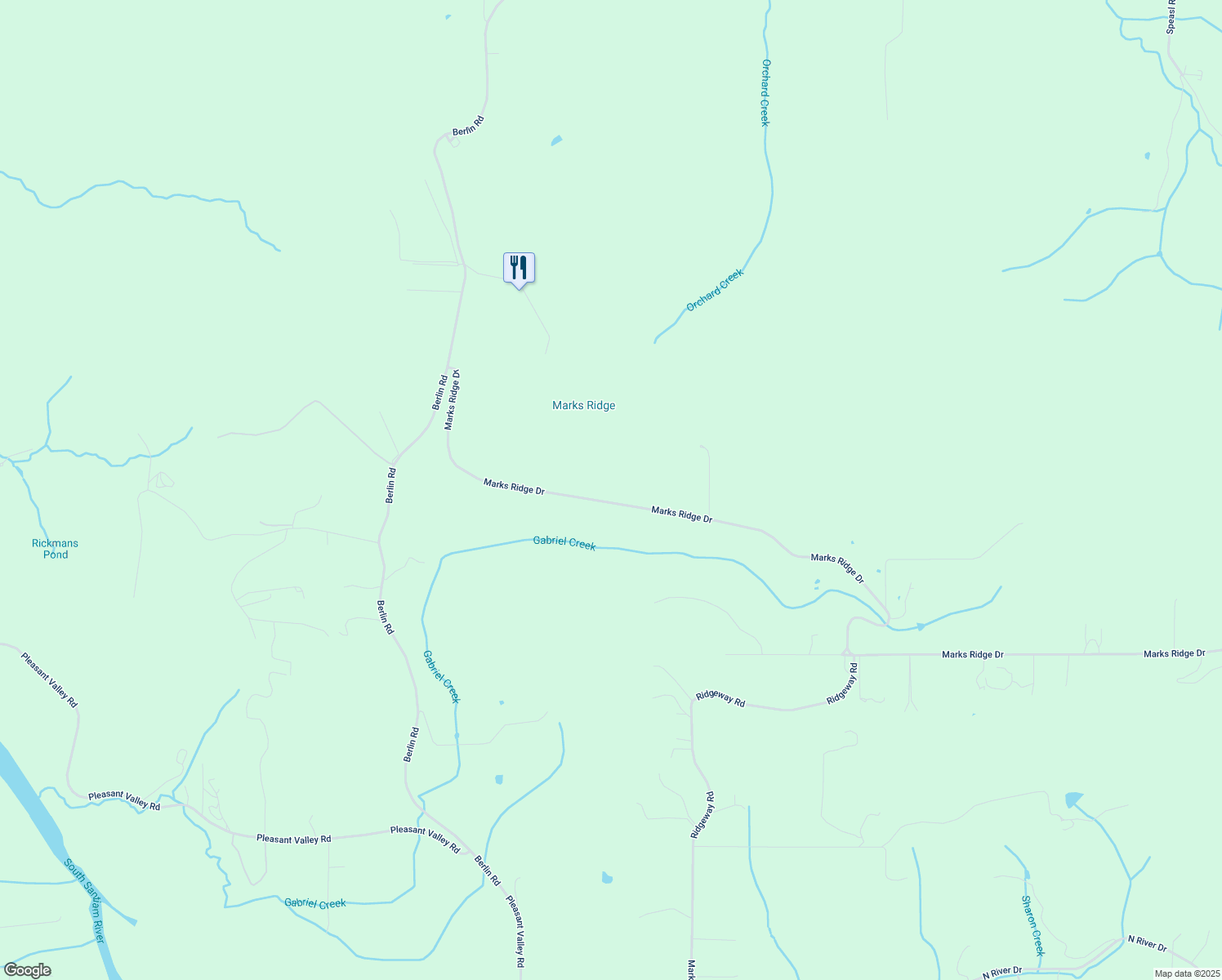 map of restaurants, bars, coffee shops, grocery stores, and more near 41625 Marks Ridge Drive in Sweet Home