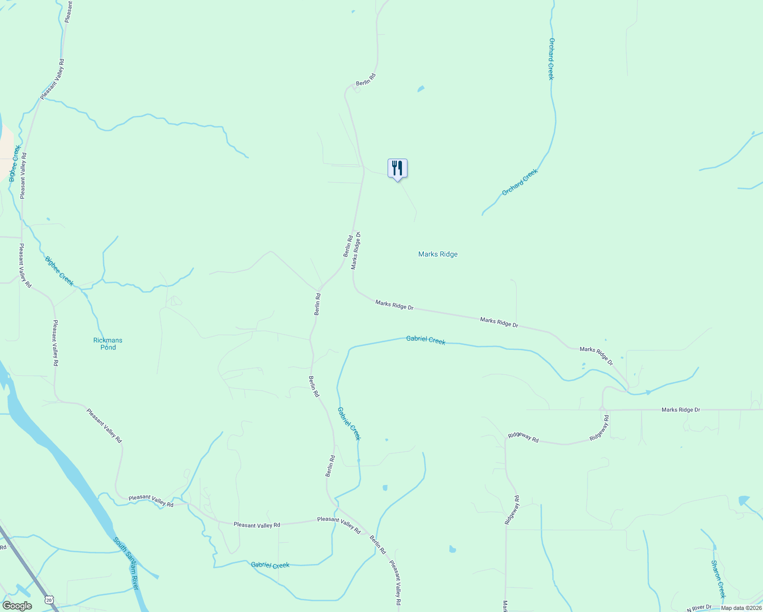 map of restaurants, bars, coffee shops, grocery stores, and more near in Sweet Home