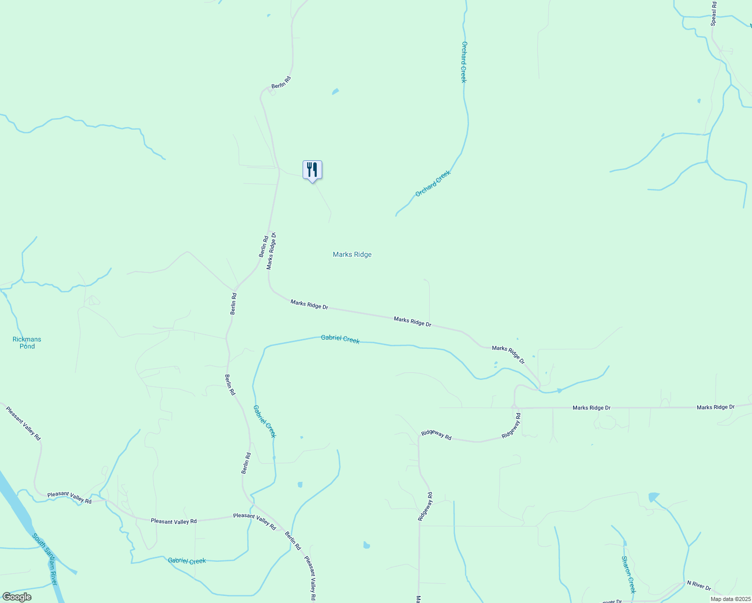 map of restaurants, bars, coffee shops, grocery stores, and more near 41625 Marks Ridge Drive in Sweet Home