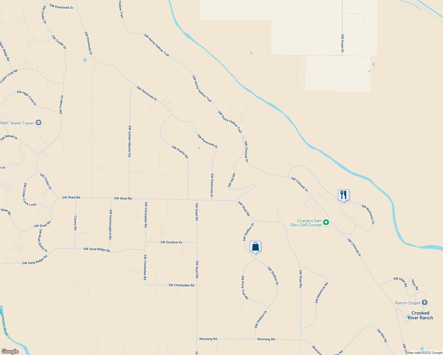 map of restaurants, bars, coffee shops, grocery stores, and more near 15043 Southwest Peninsula Drive in Terrebonne