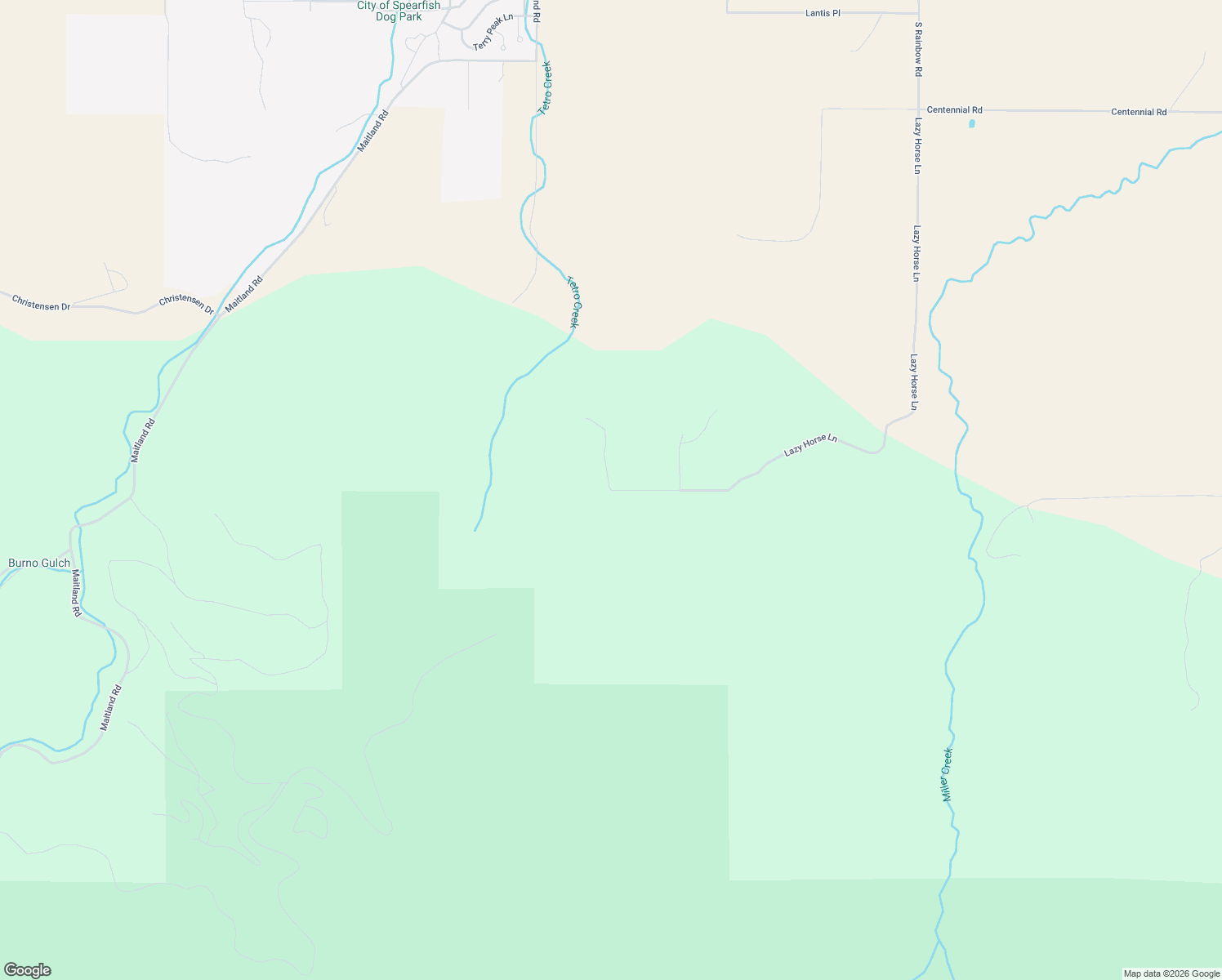 map of restaurants, bars, coffee shops, grocery stores, and more near 4844 Lazy Horse Lane in Spearfish