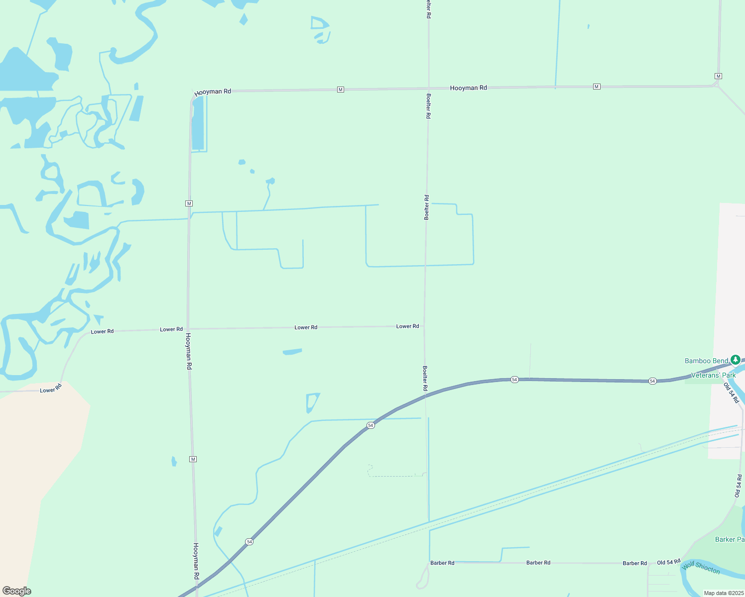 map of restaurants, bars, coffee shops, grocery stores, and more near W8592 Lower Road in Shiocton