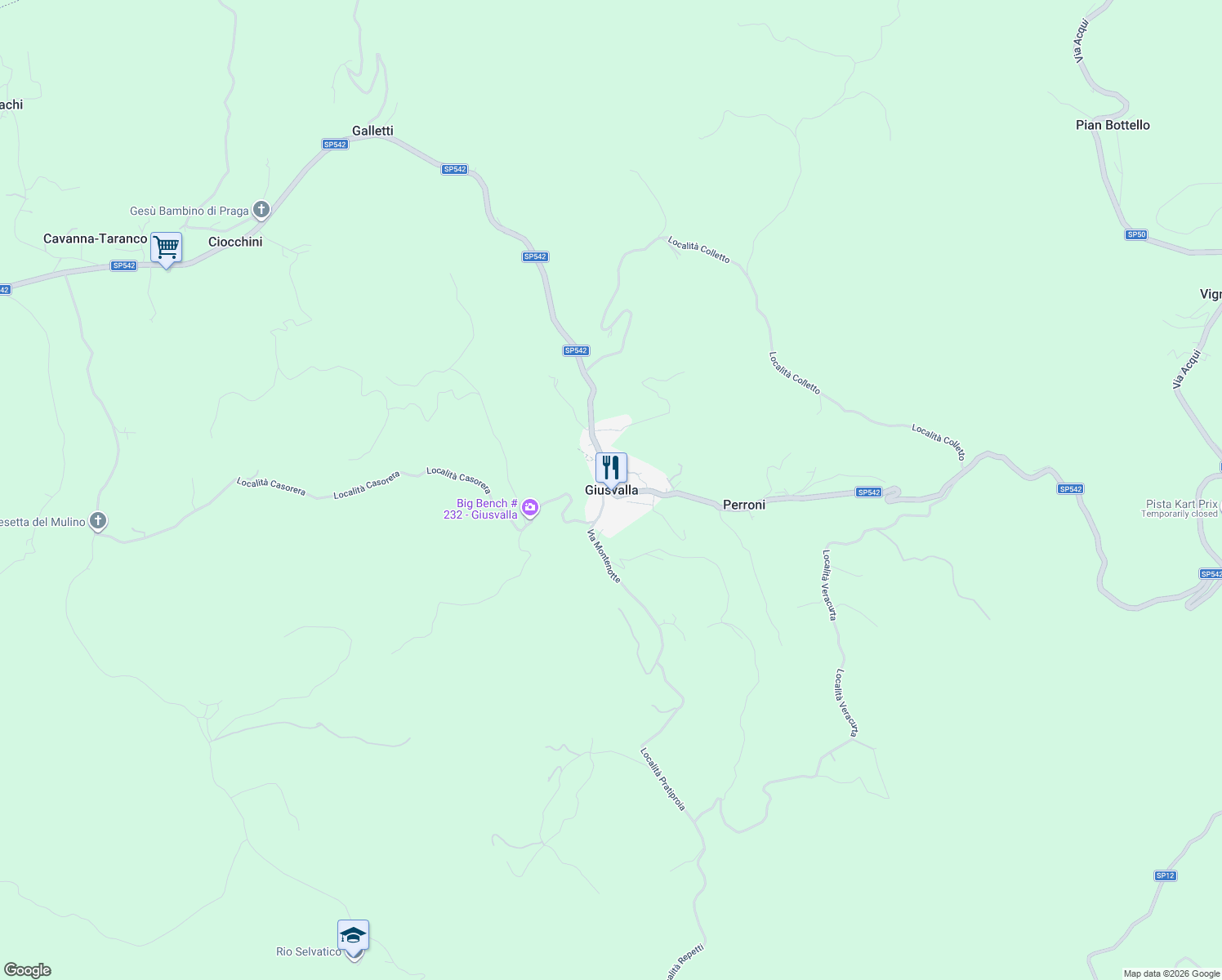 map of restaurants, bars, coffee shops, grocery stores, and more near in Giusvalla