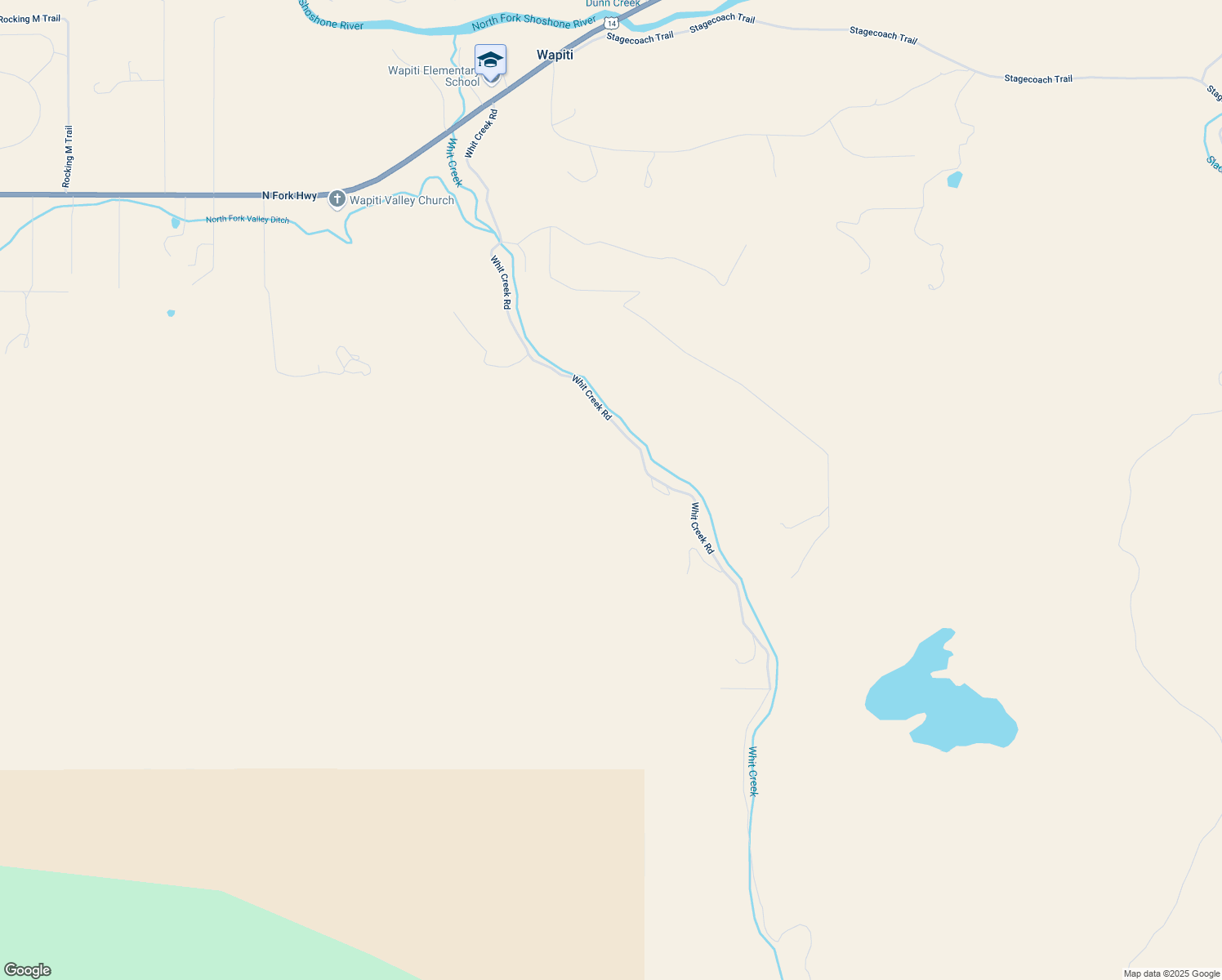 map of restaurants, bars, coffee shops, grocery stores, and more near 121 Whit Creek Road in Cody