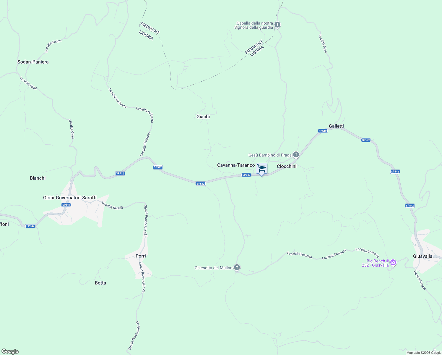 map of restaurants, bars, coffee shops, grocery stores, and more near 23 Località Cavanna in Cavanna-taranco