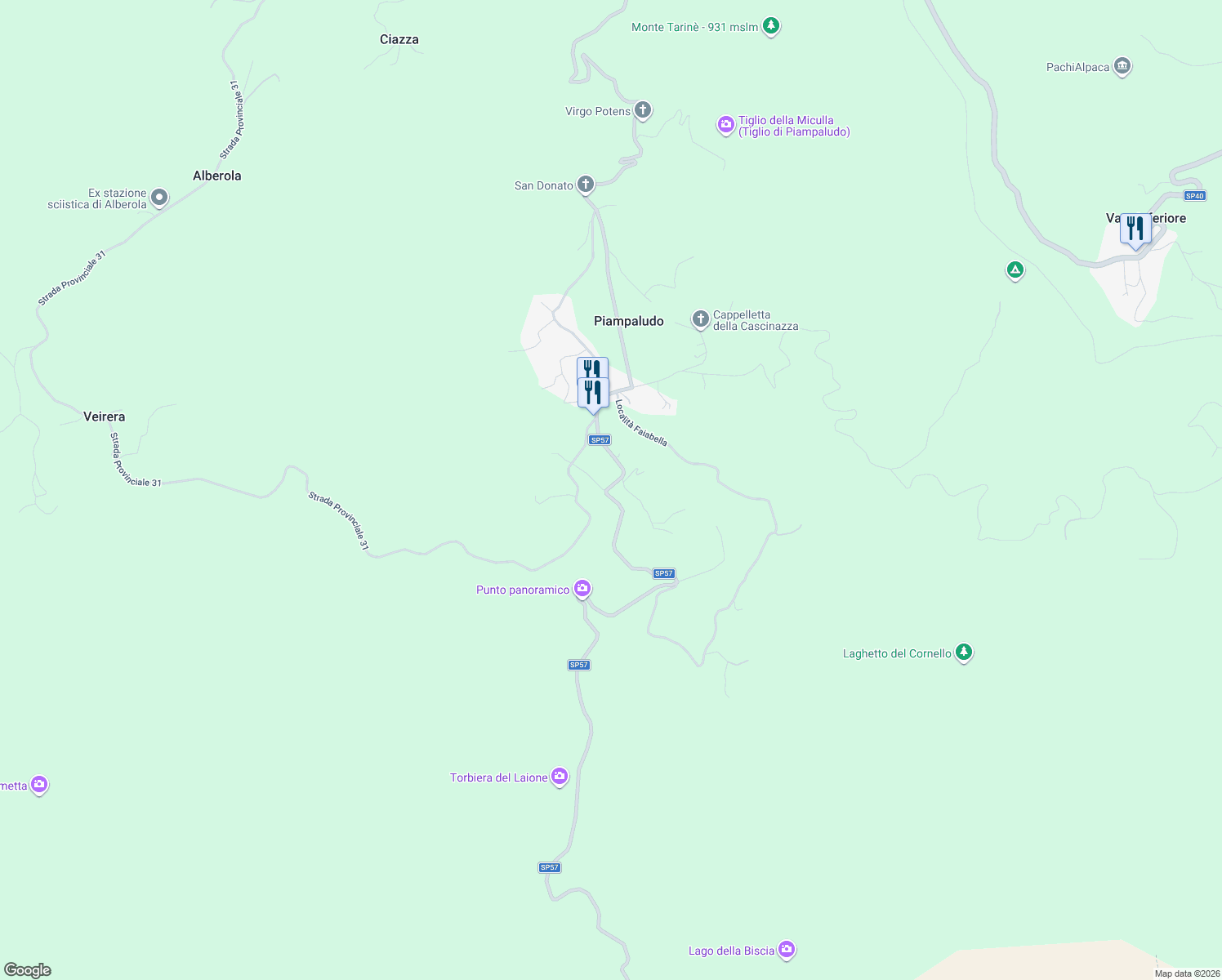 map of restaurants, bars, coffee shops, grocery stores, and more near 8 SP57 in Provincia di Savona