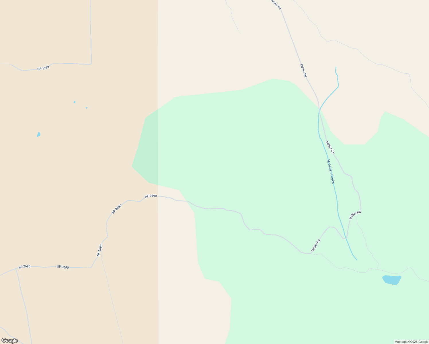 map of restaurants, bars, coffee shops, grocery stores, and more near National Forest Development Road 2690 in Prineville