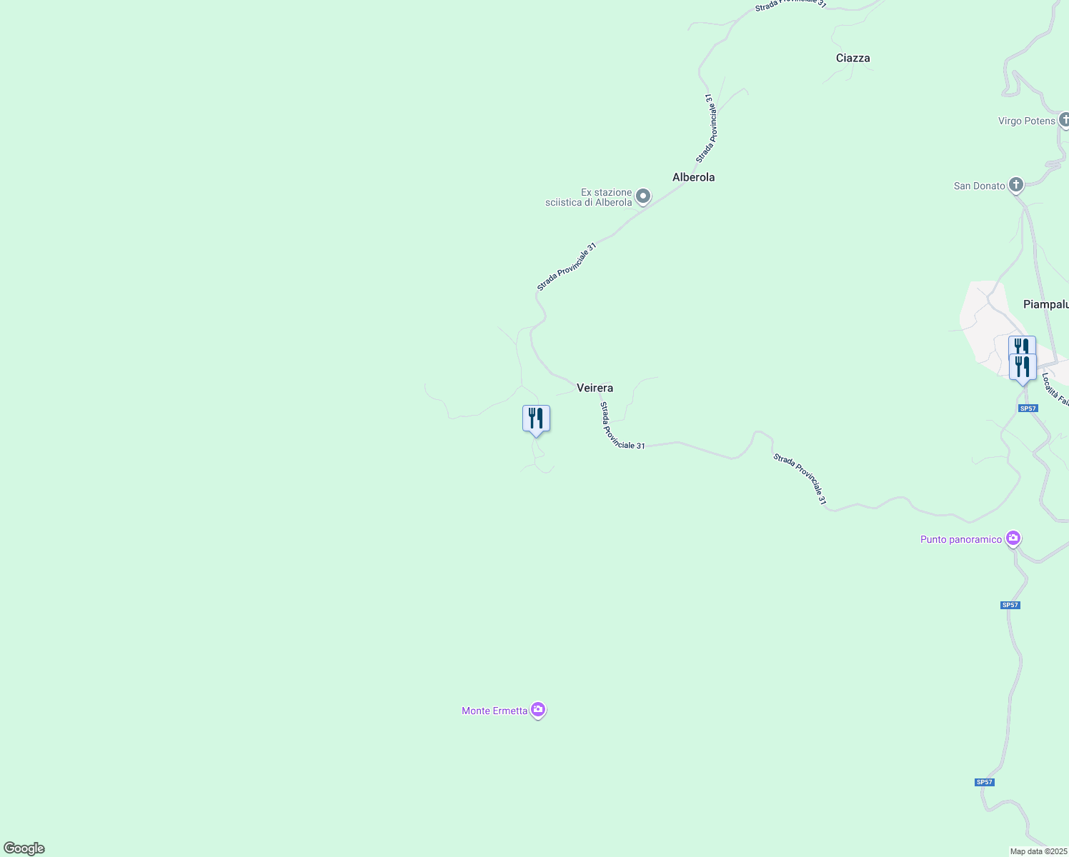 map of restaurants, bars, coffee shops, grocery stores, and more near 4 Località Veirera in Provincia di Savona