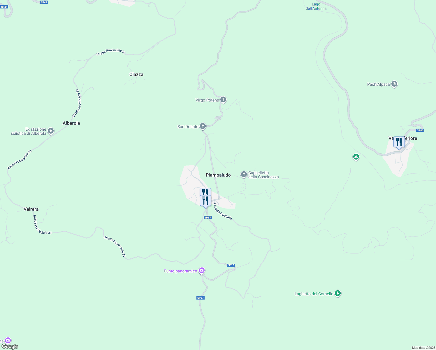 map of restaurants, bars, coffee shops, grocery stores, and more near 2 Località Buschiazzi in Piampaludo