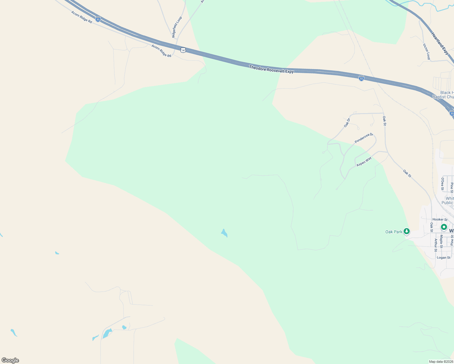 map of restaurants, bars, coffee shops, grocery stores, and more near in Whitewood