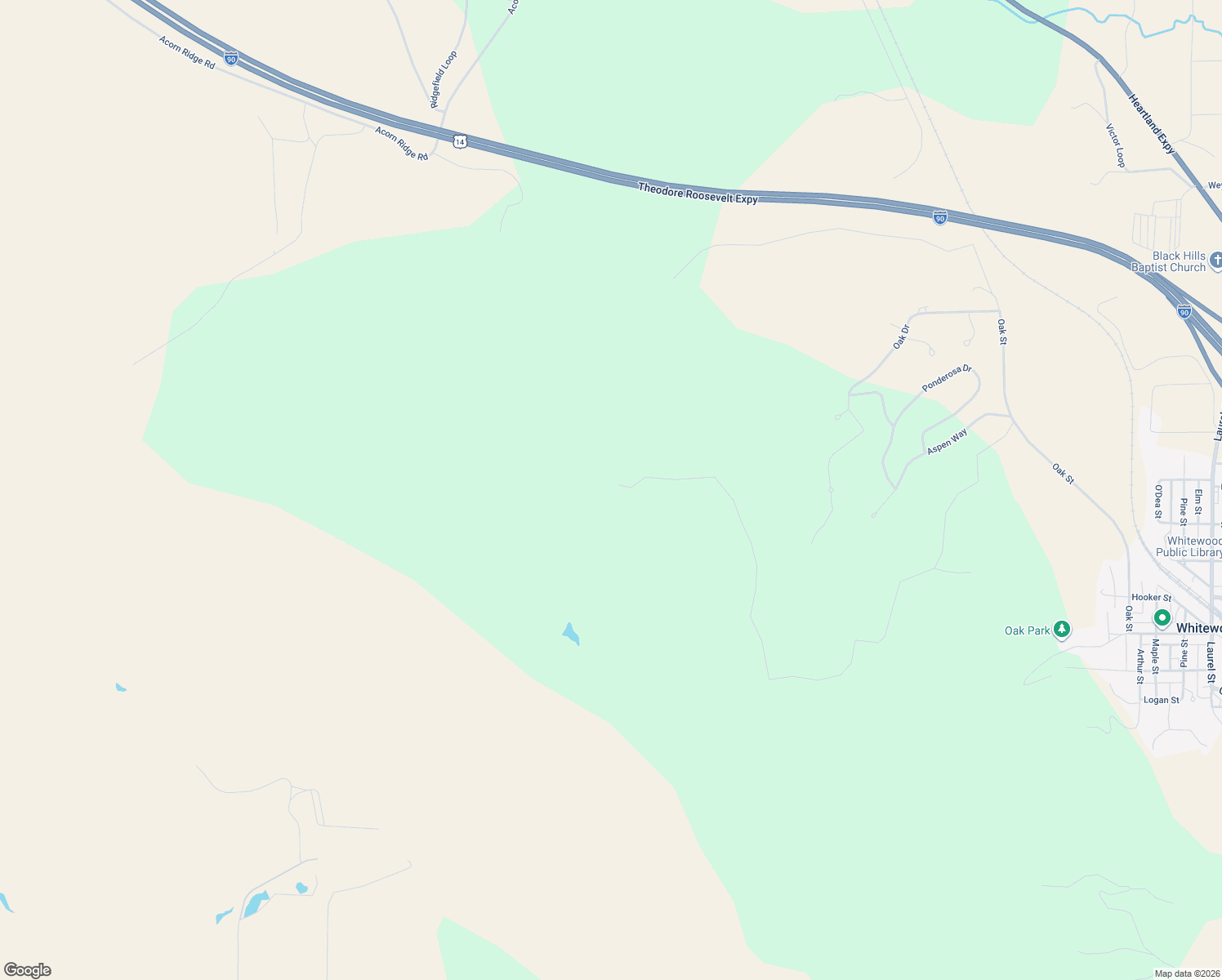 map of restaurants, bars, coffee shops, grocery stores, and more near in Whitewood