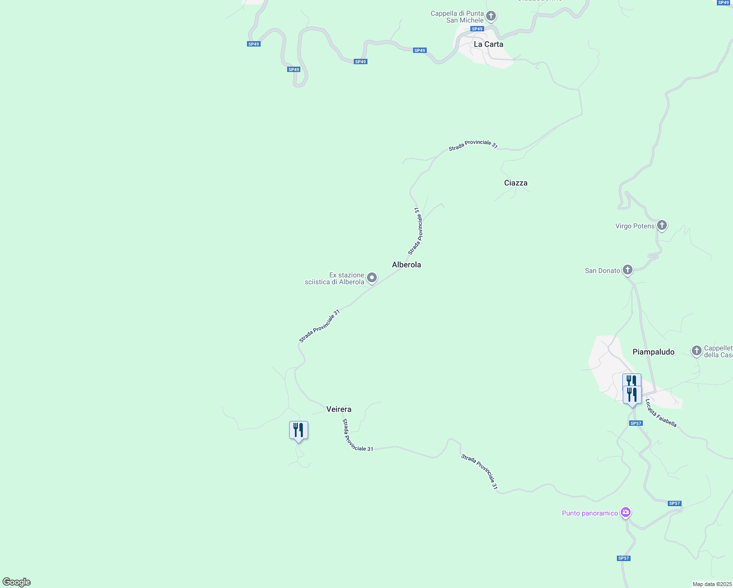map of restaurants, bars, coffee shops, grocery stores, and more near 12 Strada Provinciale 31 in Provincia di Savona