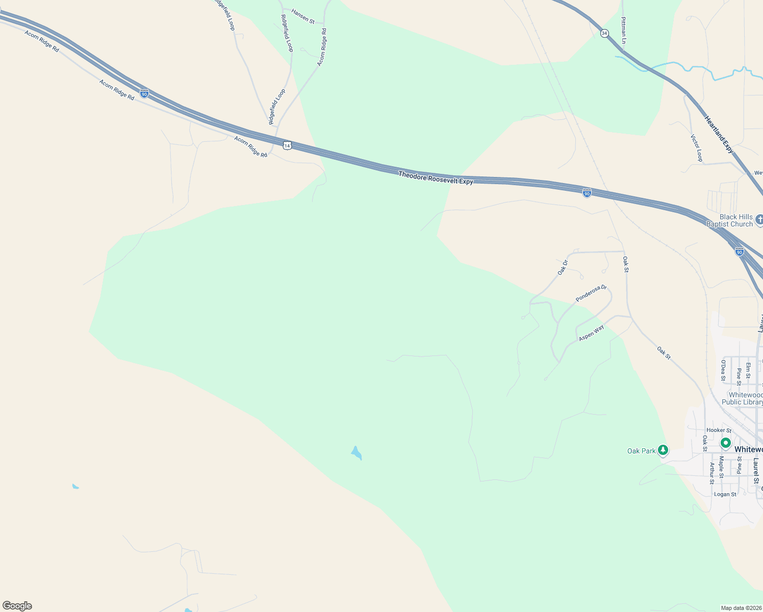 map of restaurants, bars, coffee shops, grocery stores, and more near in Whitewood