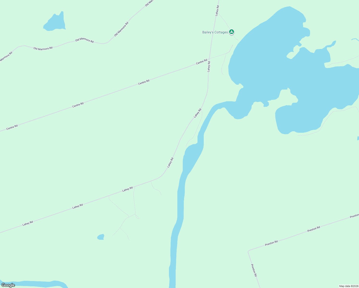 map of restaurants, bars, coffee shops, grocery stores, and more near 539 Lahey Road in Madoc