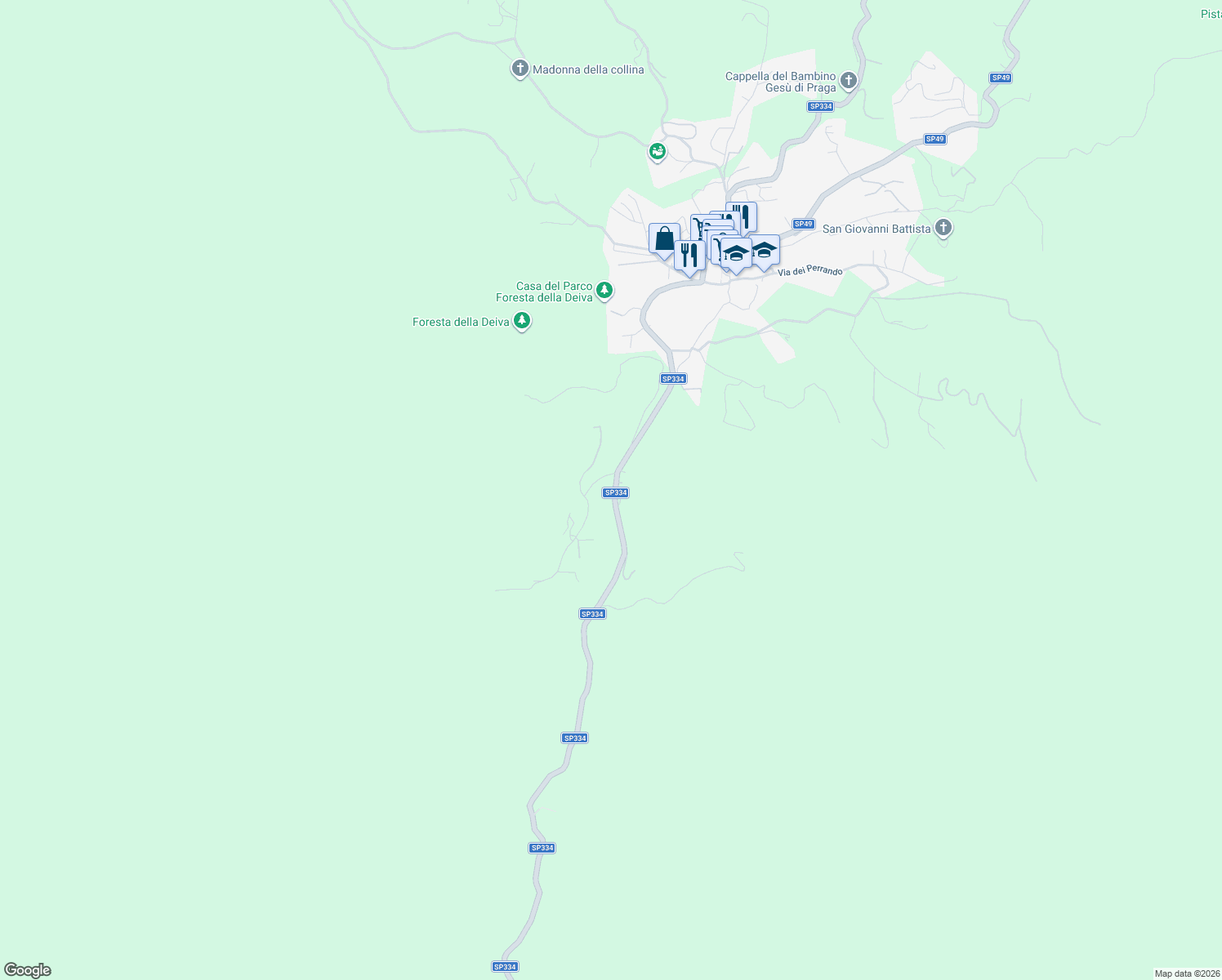 map of restaurants, bars, coffee shops, grocery stores, and more near 38 Località Coletto in Sassello