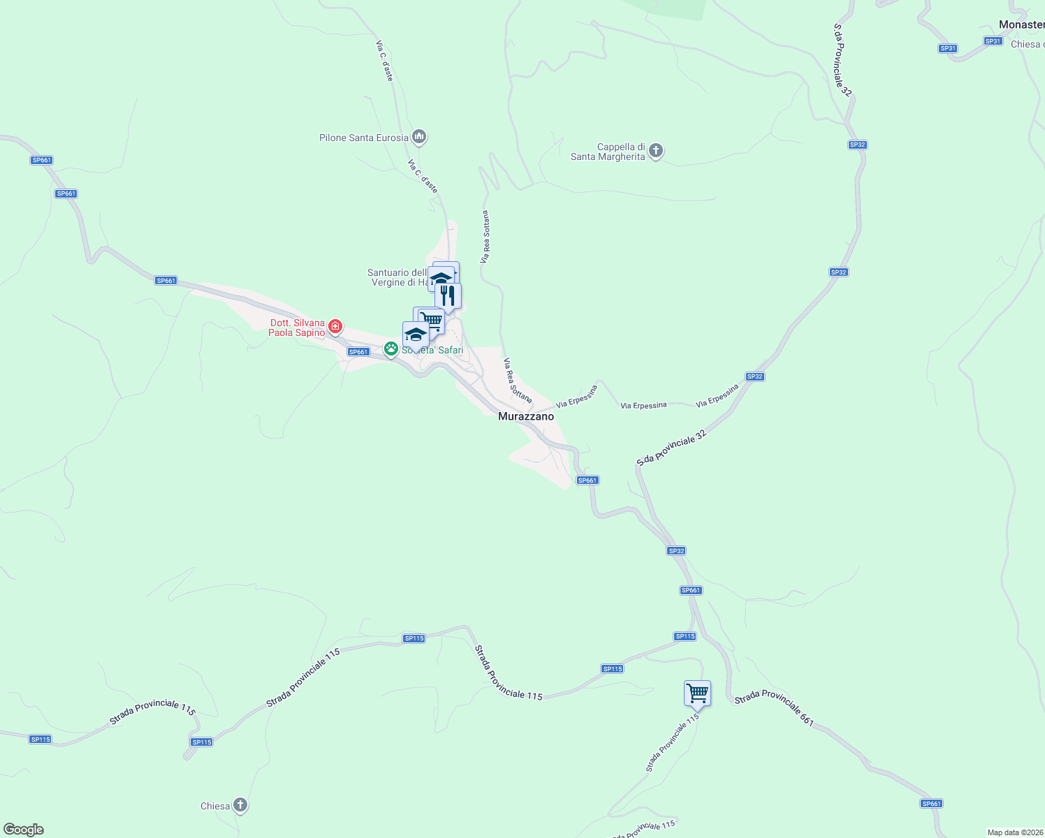 map of restaurants, bars, coffee shops, grocery stores, and more near in Murazzano