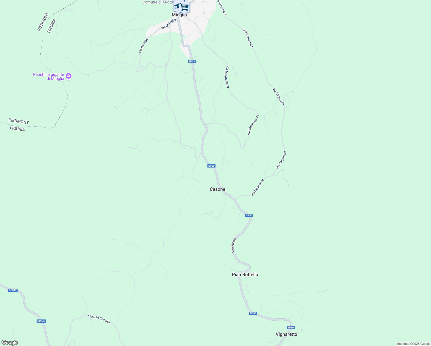 map of restaurants, bars, coffee shops, grocery stores, and more near 5 Via Casone in Provincia di Savona
