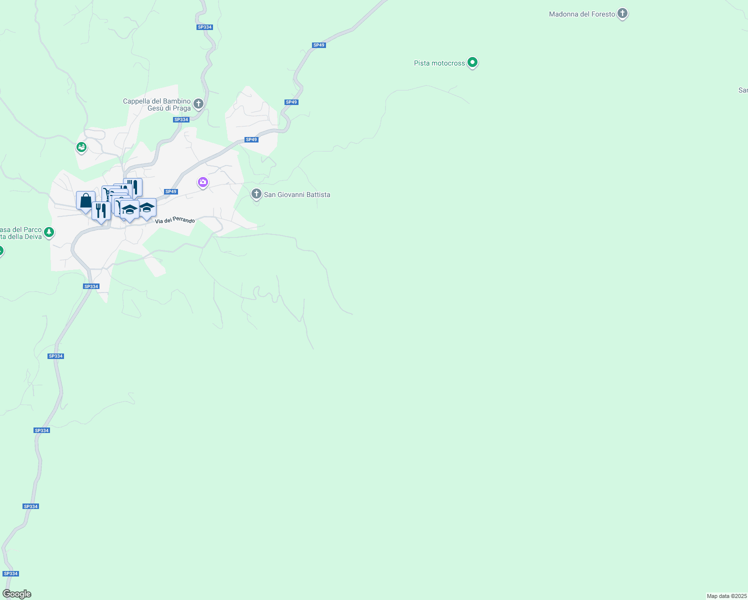 map of restaurants, bars, coffee shops, grocery stores, and more near in Province of Savona