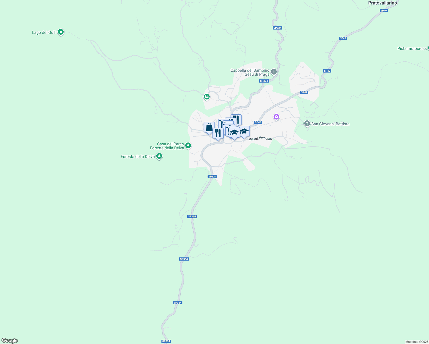 map of restaurants, bars, coffee shops, grocery stores, and more near 31 Località Coletto in Sassello