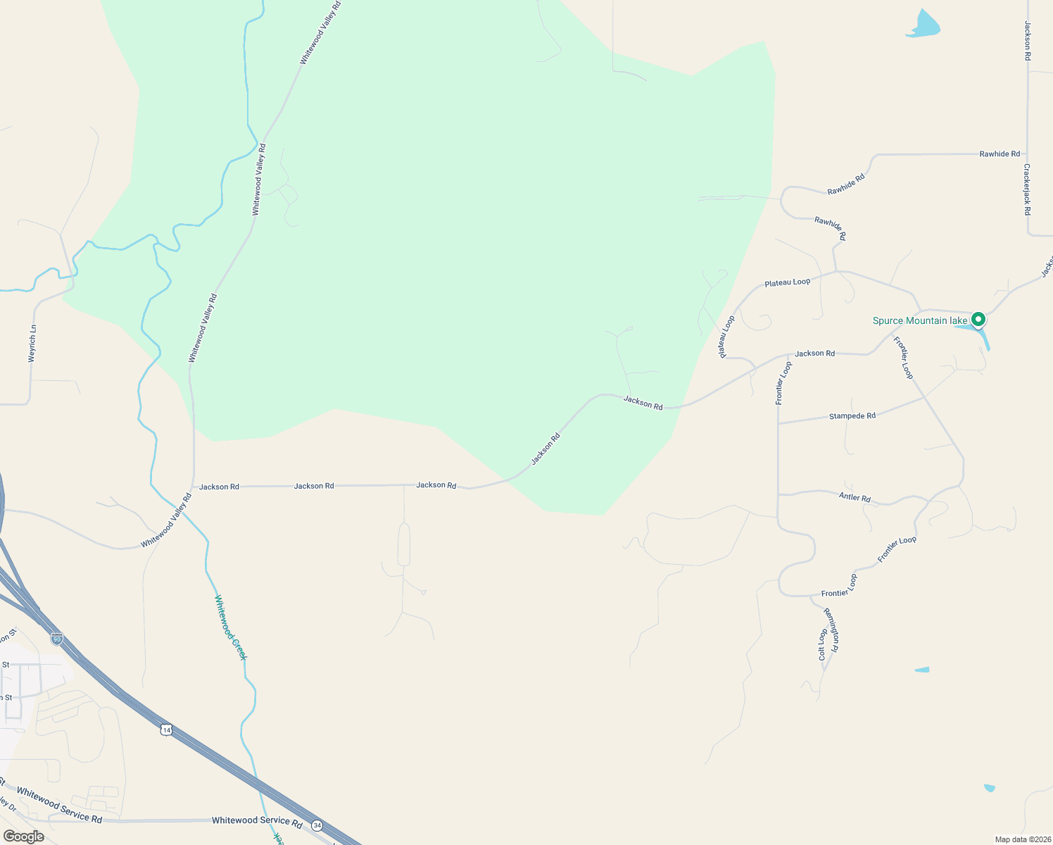 map of restaurants, bars, coffee shops, grocery stores, and more near 12206 Jackson Road in Whitewood